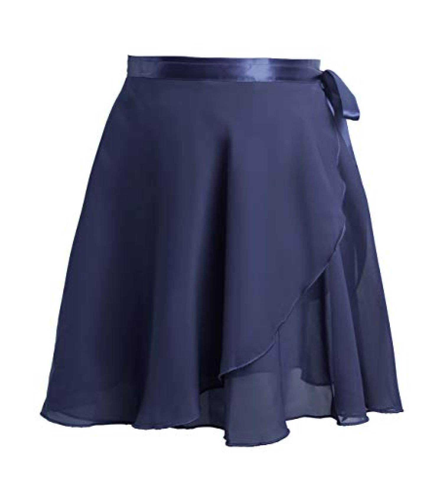 Daydance Black Sheer Chiffon Ballet Wrap Skirt for Girls | Navy | Size 8-12 Years - Buy Online on GoSupps.com