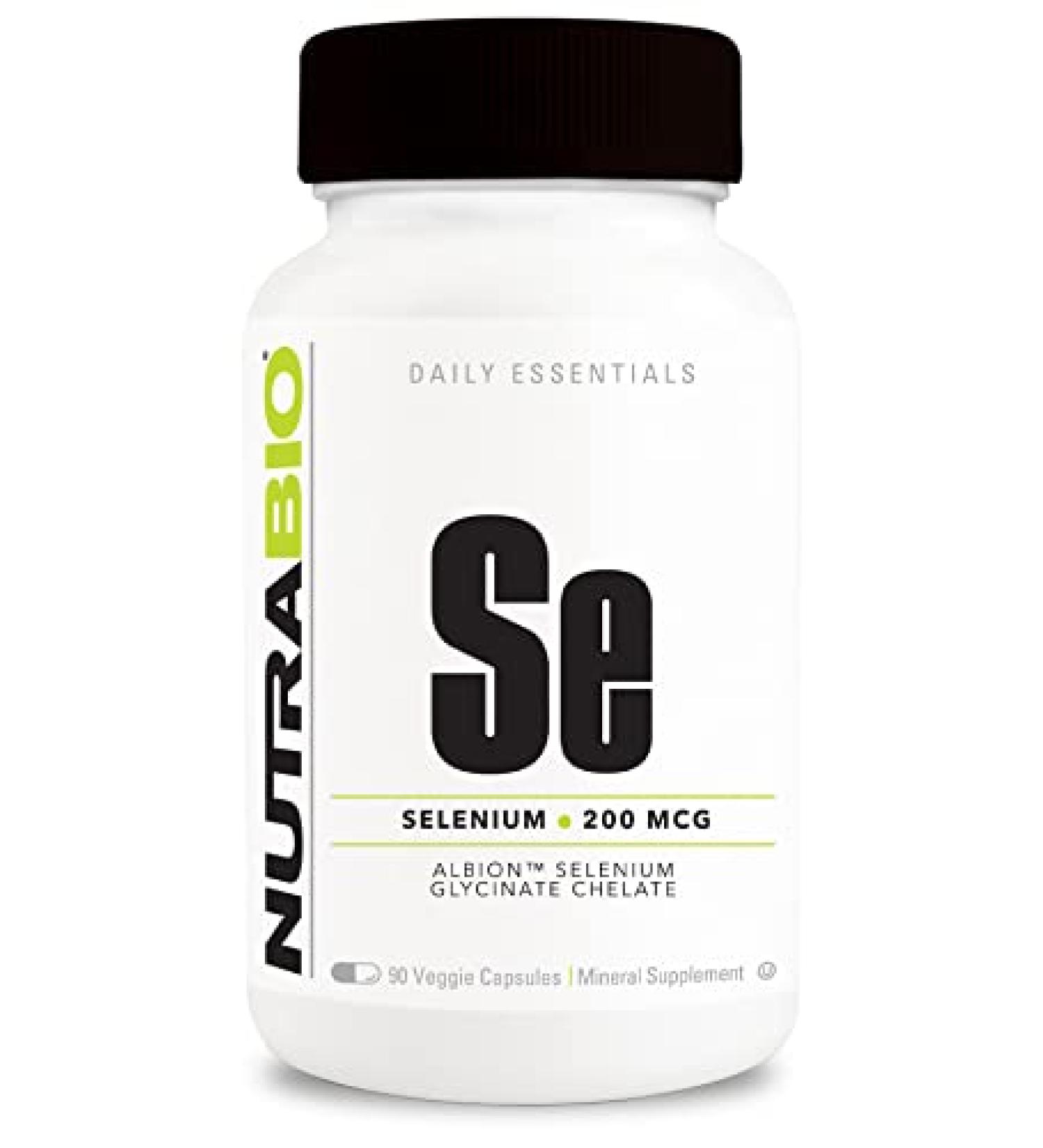 NutraBio Selenium Supplement 200mcg - 90 Veg Capsules | Immune Support & Antioxidant - Buy Online on GoSupps.com