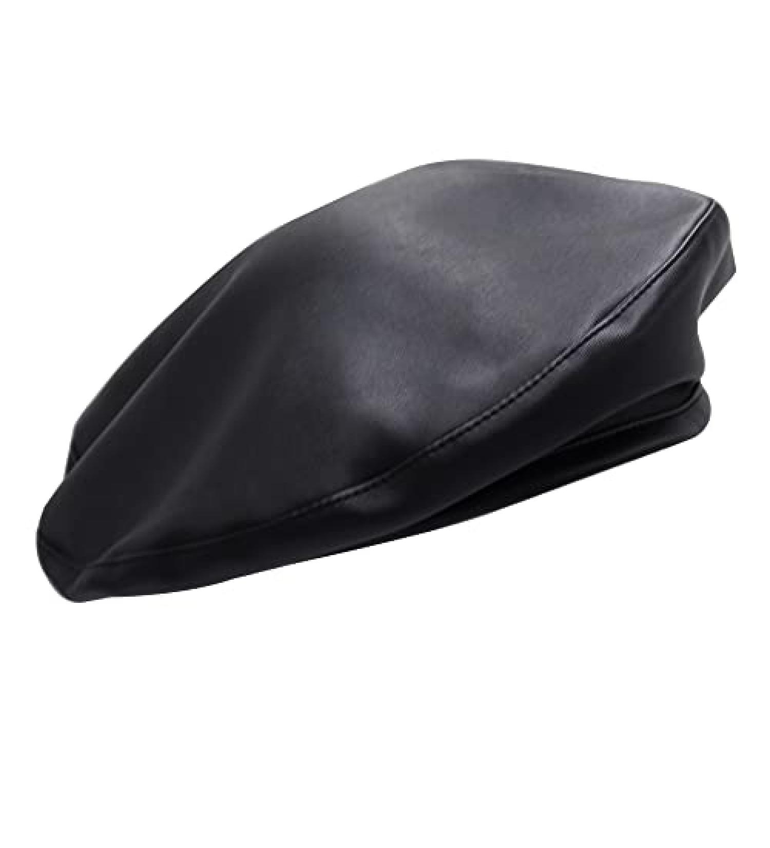 Women's Classic Black Pu Leather French Beret Hat - Stylish & Chic - Buy Online on GoSupps.com