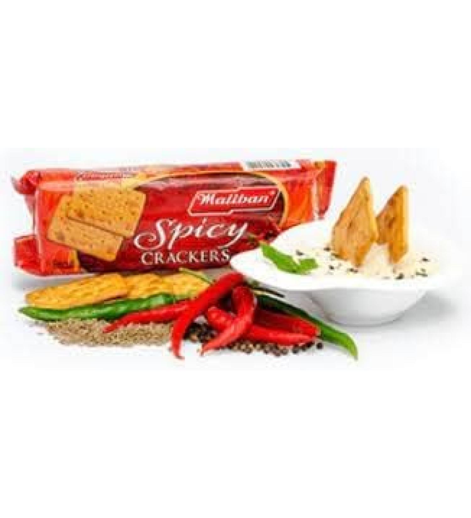 Seelans Maliban Spicy Cream Crackers -85G Biscuits Tea Time Snacks Crispy And Crunchy (Pack of 5)