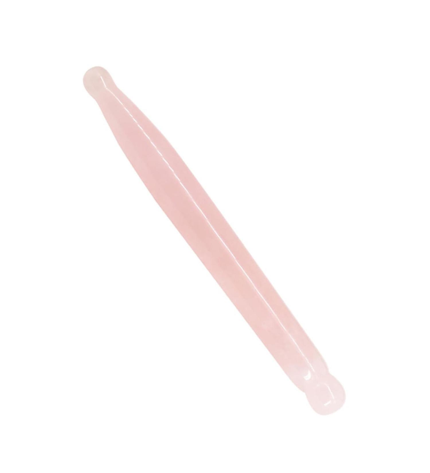Beavorty Rose Quartz Acupuncture Pen - Crystal Massage Tool for Women | Gua Sha Facial Massager & Body Shaving | Natural Jade Pink 12x1.3cm - Buy Online on GoSupps.com