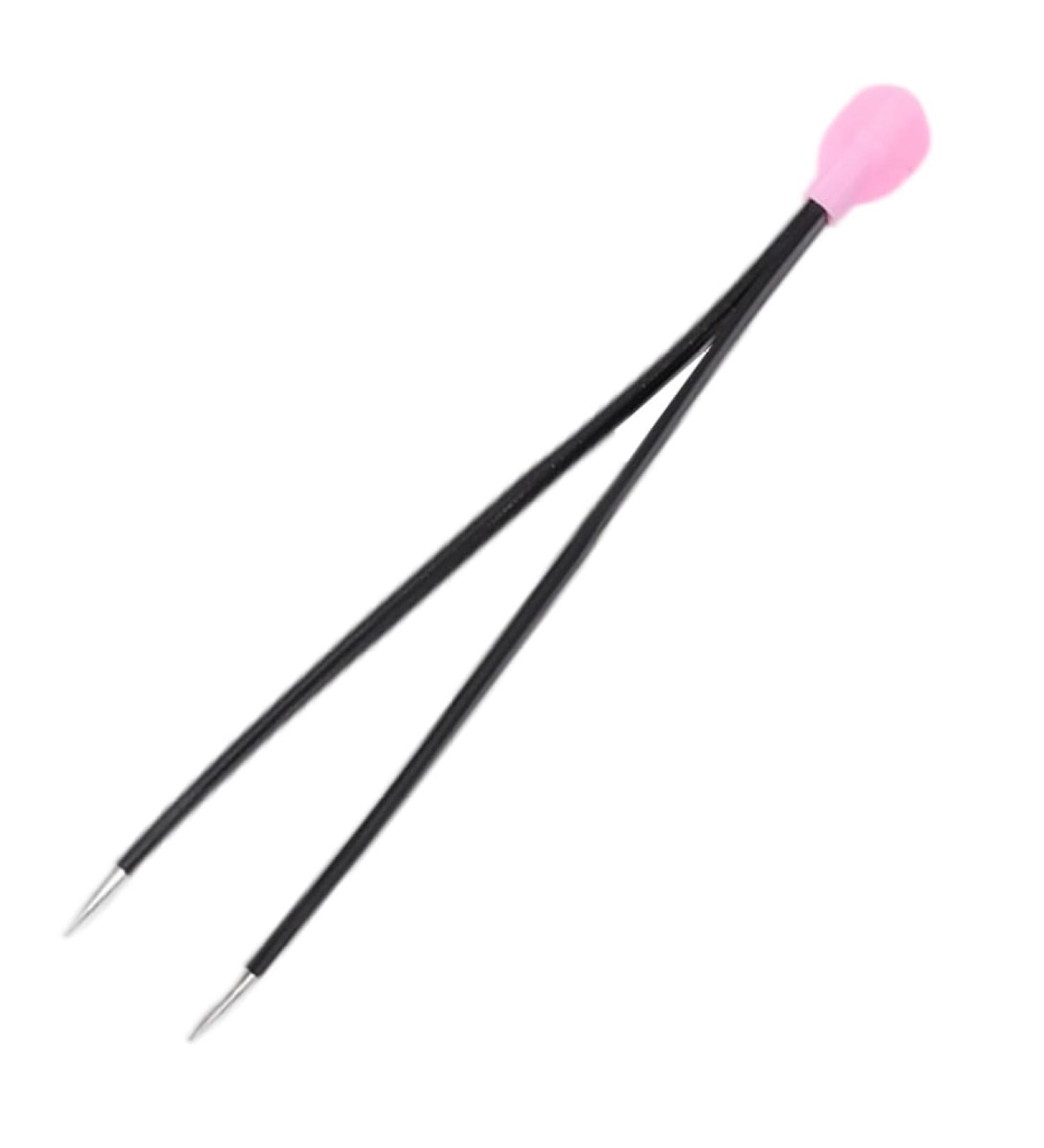 BrushesNail Tweezers Double Sided Nail Art Sticker Silicone Press Rhinestone Picker Nippers Black - Buy Online on GoSupps.com