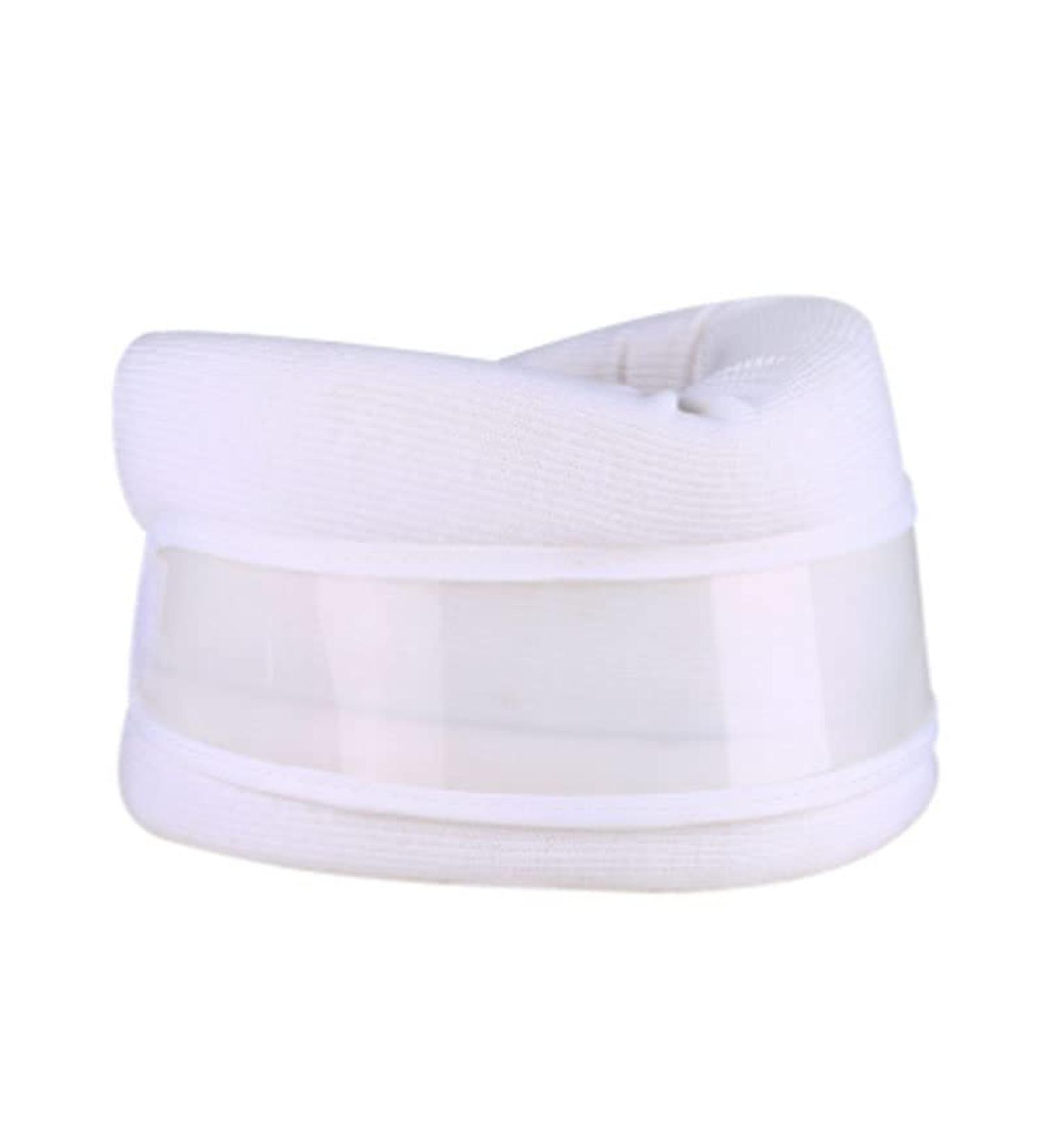 Neck Brace Support Comfort Foam Cervical Collar for Relieving Neck Pain & Pressure Breathable Neck Traction Device Soft Neck Collar Protector for Stabilizes Vertebrae Sleeping white