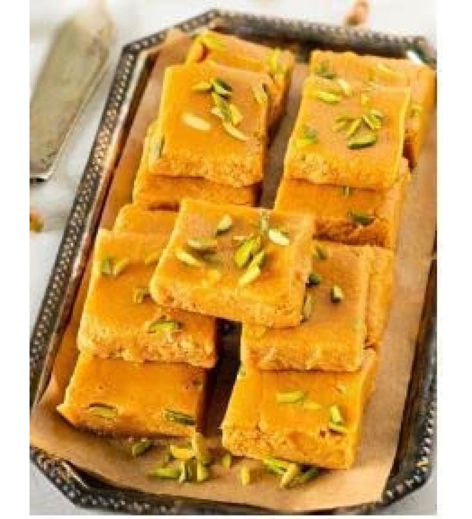Besan Burfi 500g Indian Traditional Sweet Best Gift For All Occasions Raksha Bandhan Marriage Diwali Holi Ganesh Chaturthi Festival Treat For Family & Friends