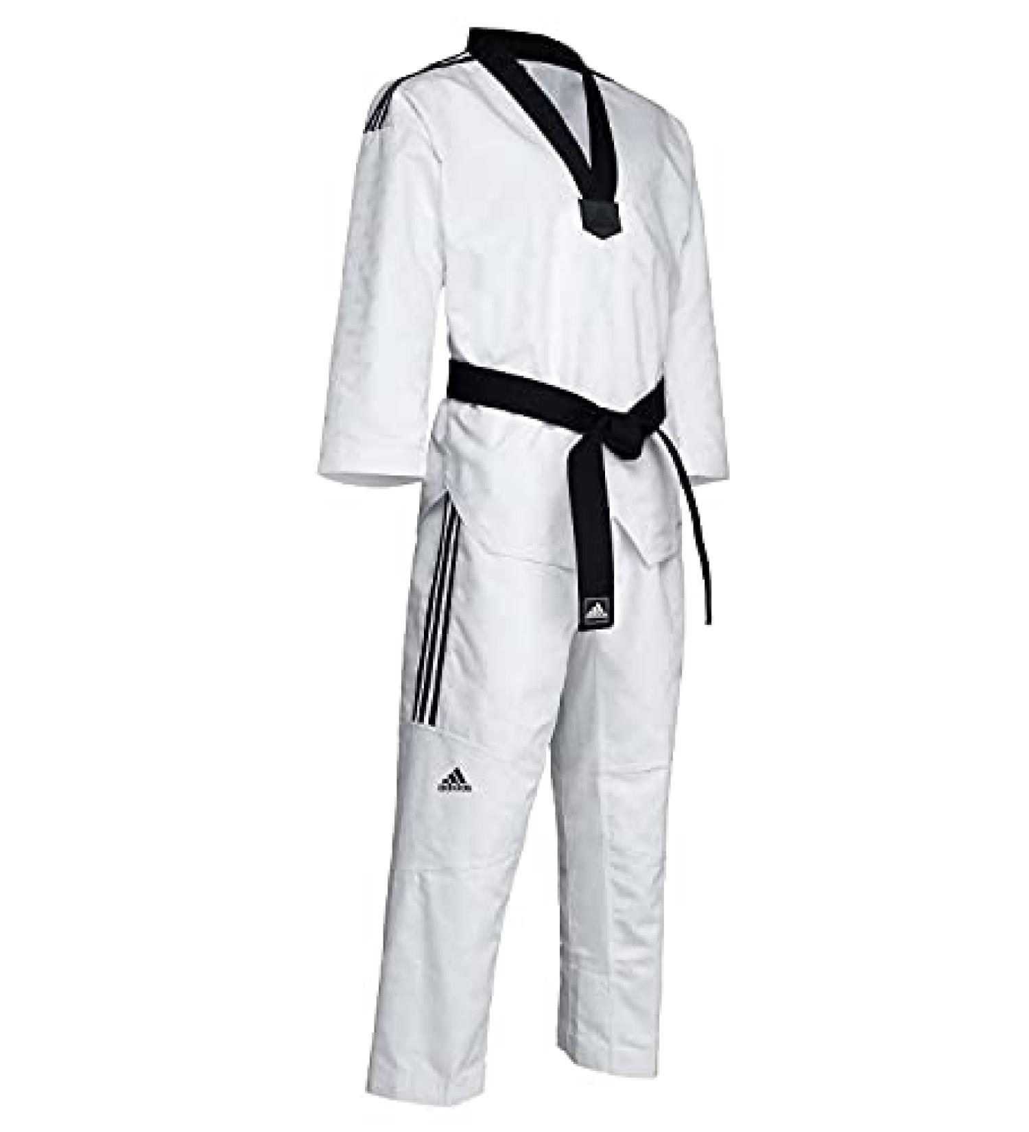 adidas Grand Master II Black Belt Taekwondo Dobok Uniform - Top Quality Martial Arts Attire - Buy Online on GoSupps.com