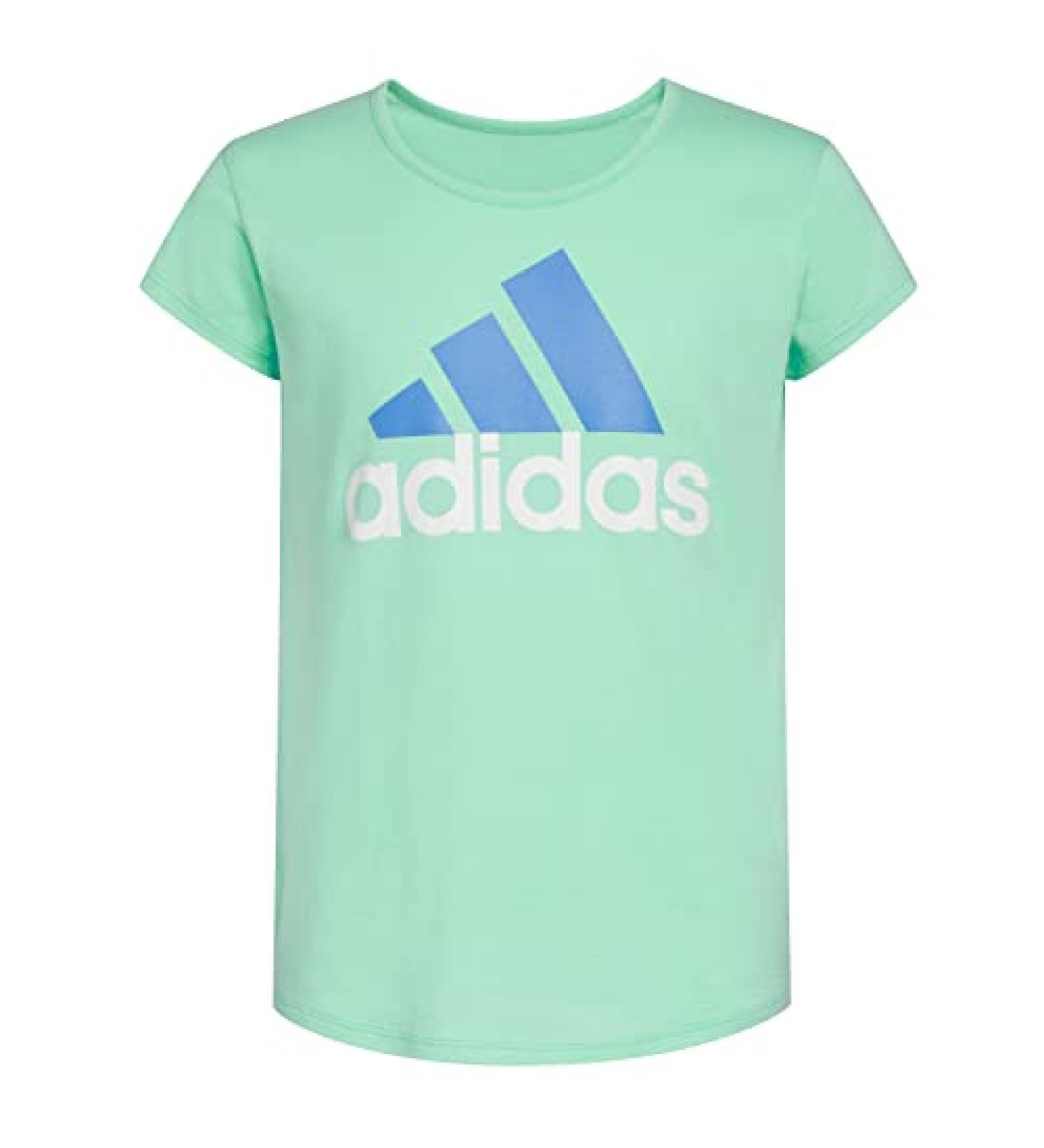 adidas Girls' Short Sleeve Cotton Tee - Easy Green - Size S (7/8) - Buy Online on GoSupps.com