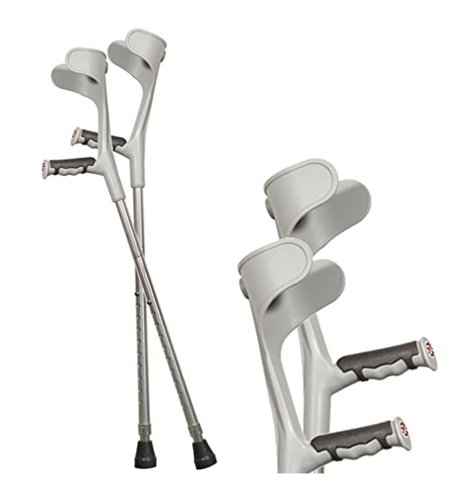 Forearm Crutches(2 Units) Lightweight Arm Cuff Crutch Ergonomic Adjustable Aluminum Crutches Great for Travel or Work (Color : Silver) Prosperous - Buy Online on GoSupps.com