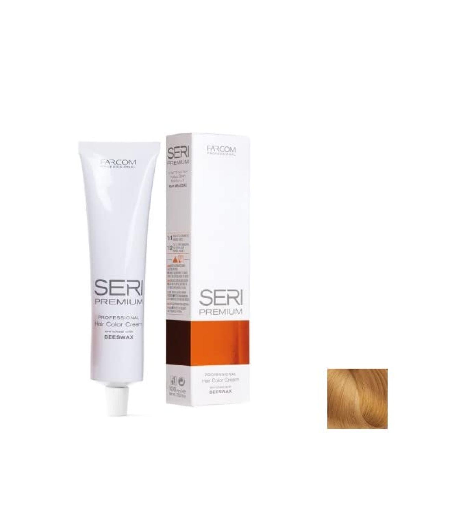  Farcom professional Seri Premium Hair Colour Cream Enriched with Beeswax (9.3 Very Light Yellow Gold 100 ml) - Buy Online on GoSupps.com