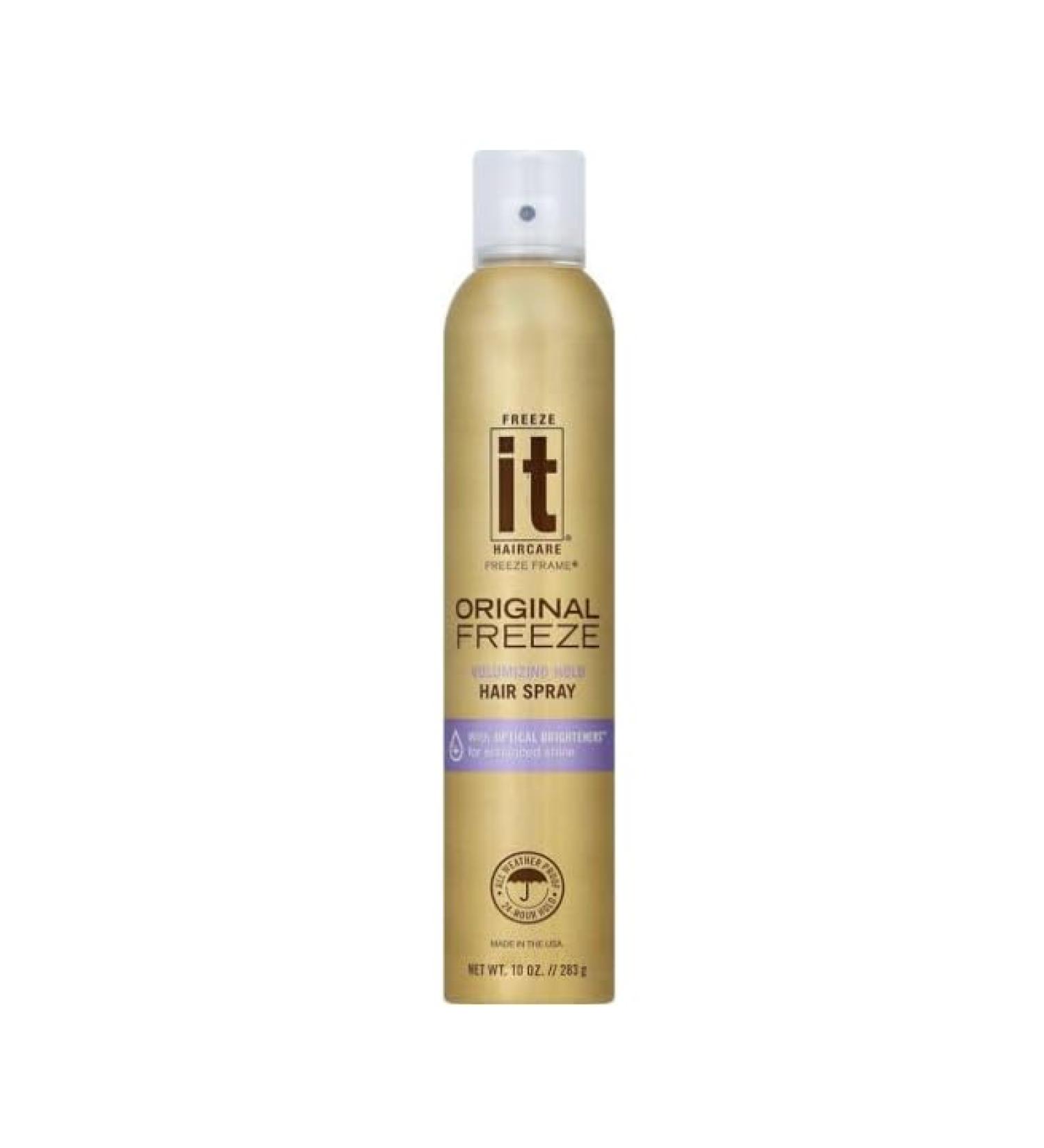 Fr.eeze-It UV Protection Volumizing Nourishing Freeze Frame Hair Spray 10 oz 24 Hour Hold (pack of 1) - Buy Online on GoSupps.com
