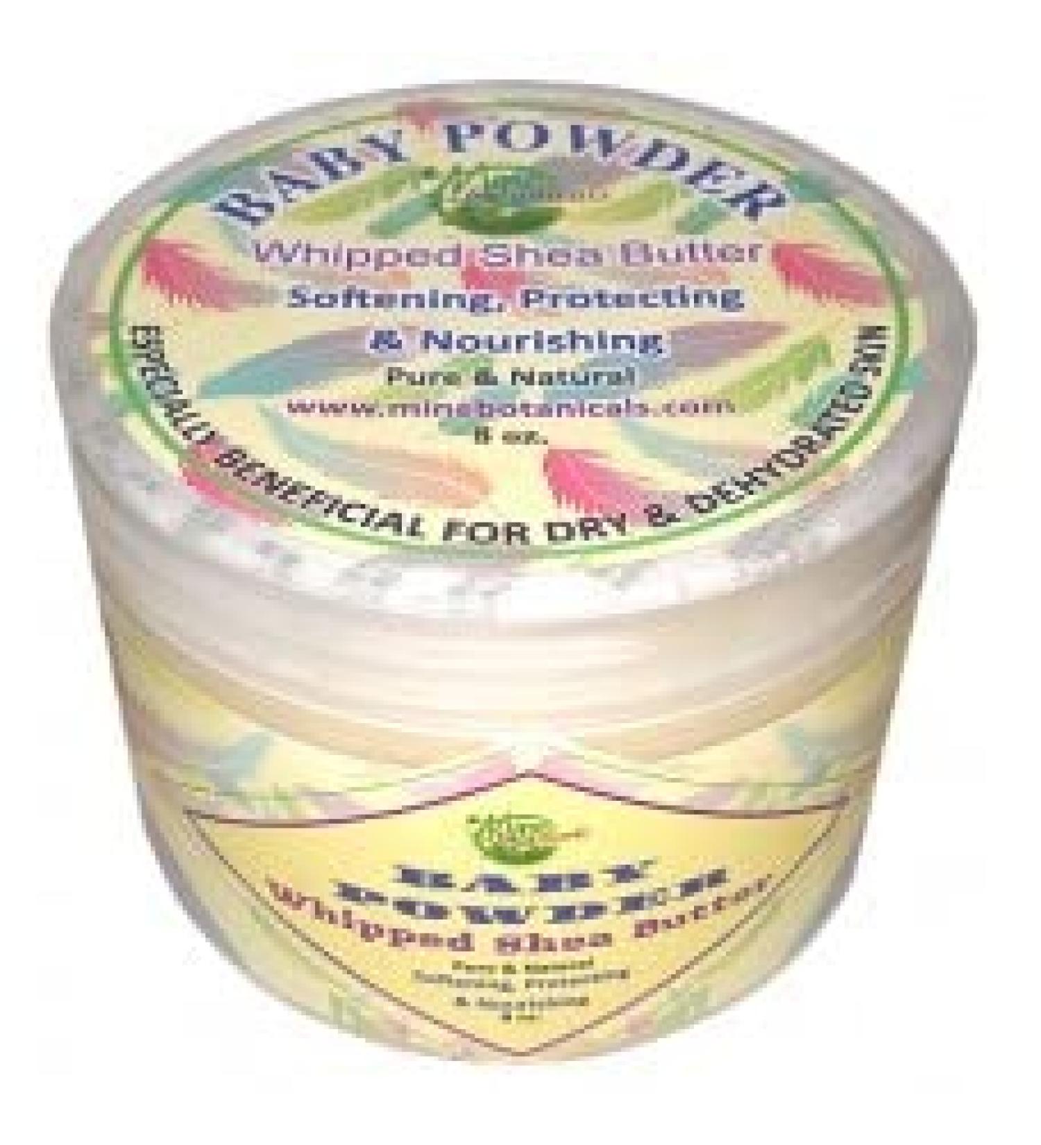 Mine Botanicals Baby Powder Shea Butter - Natural Whipped Moisturizer for Delicate Skin - Buy Online on GoSupps.com