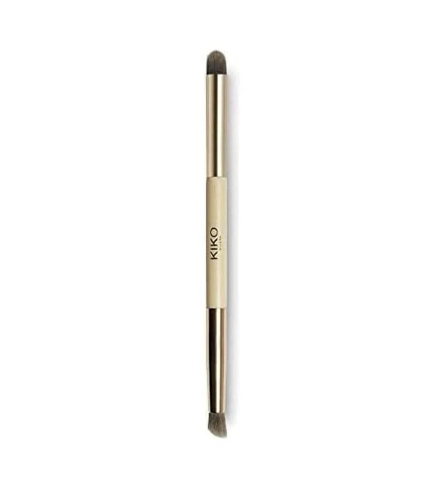 KIKO Milano Green Me Double Eye Brush | Double eye brush for eye shadow and eyeliner