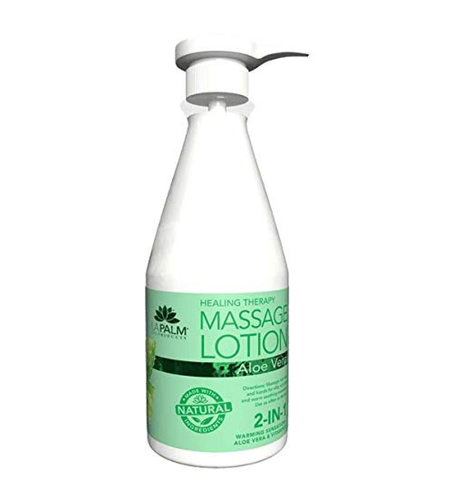 La Palm - Organic Healing Therapy Massage Lotion 24oz (Aloe Vera)