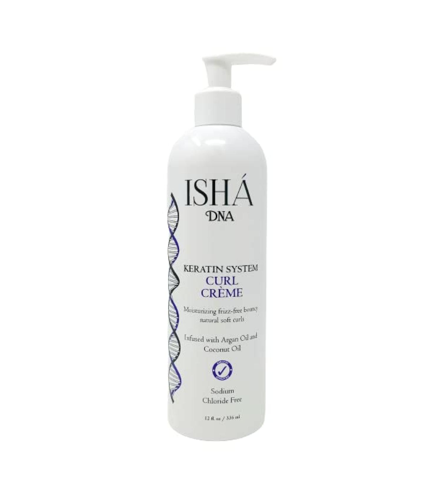 ISHA DNA Keratin System Curl Creme with Argan and Coconut Oil - Moisturizing Curling Cream for Wavy and Curly Hair - Buy Online on GoSupps.com