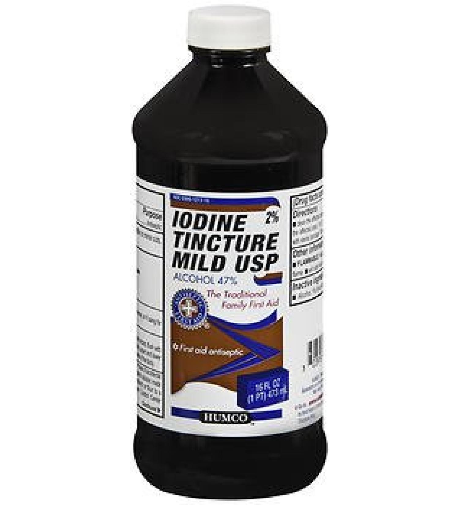 Humco Mild Iodine Tincture USP - 16 oz Pack of 2