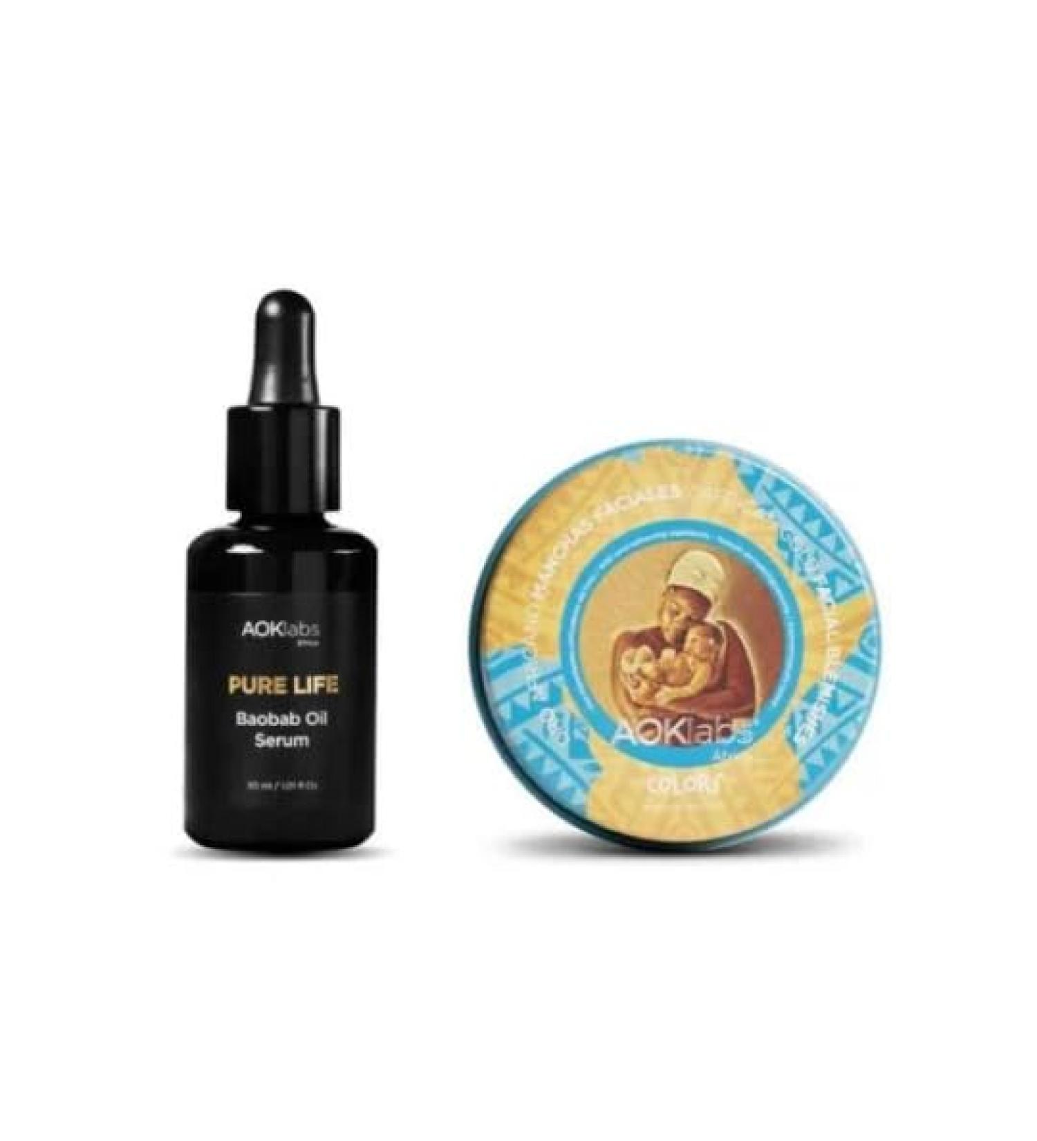  AOKLABS AOKlabs Anti-Stain Reset Pack Baobab Serum + African Gold Stain Cream | Reduces marks and spots soothes shoots evens complexion moisturizes and regenerates | Complete anti-stain and anti-stain - Buy Online on GoSupps.com