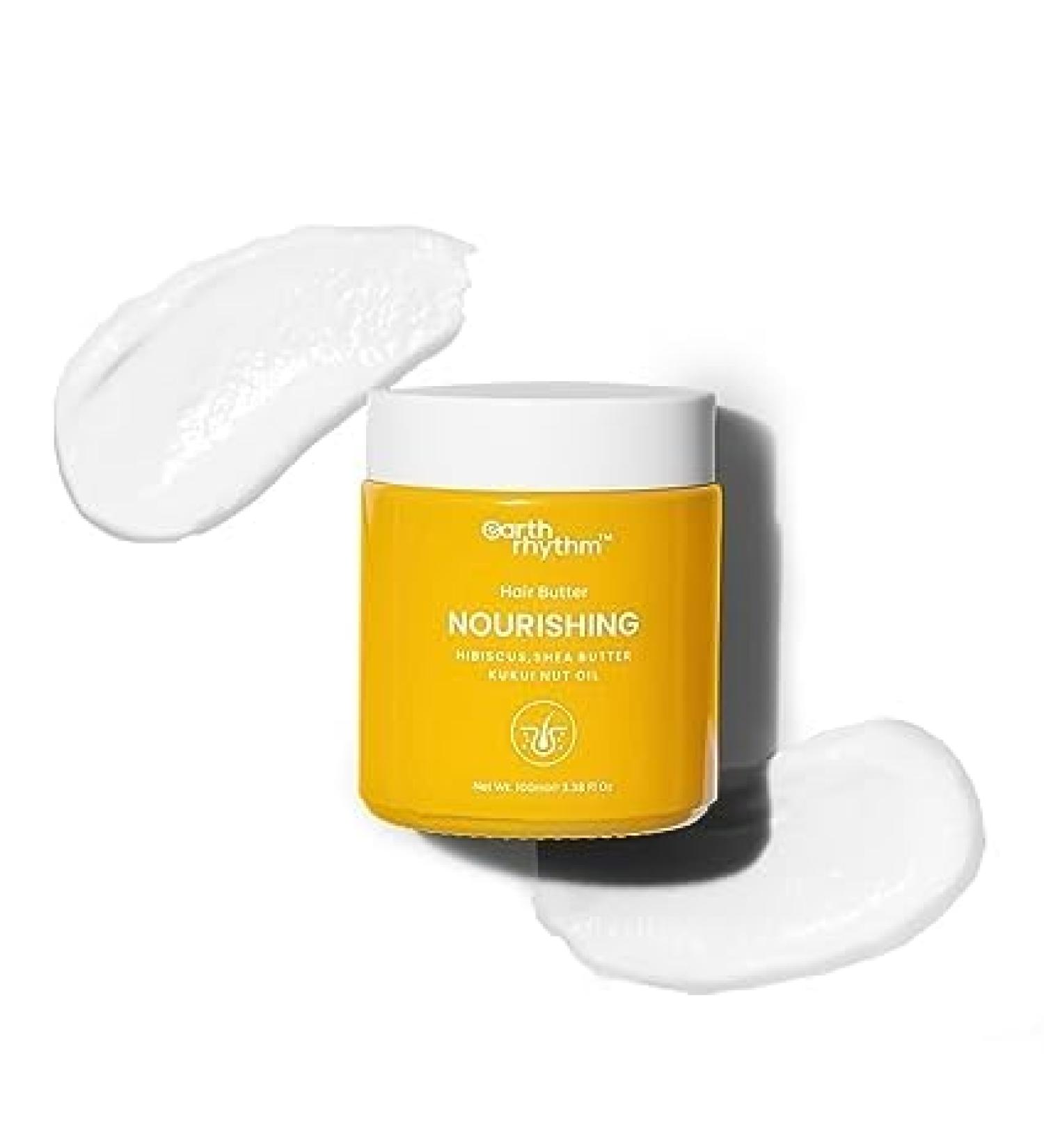 Buy Kukui Nut Shea Butter & Hibiscus Hair Butter for Straight Fine Hair | 100 GM | Restores Shine & Seals Hydration - International Shipping Available - Buy Online on GoSupps.com