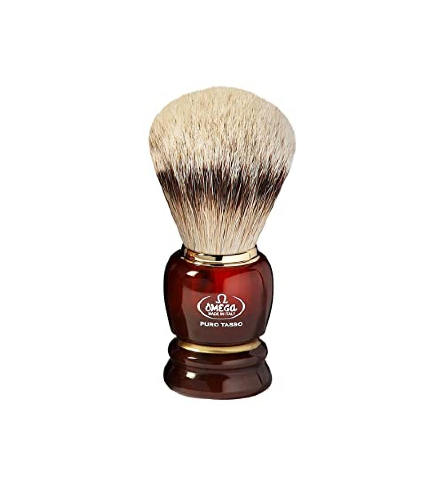 Omega 636 Silvertip - beard brush with scissors