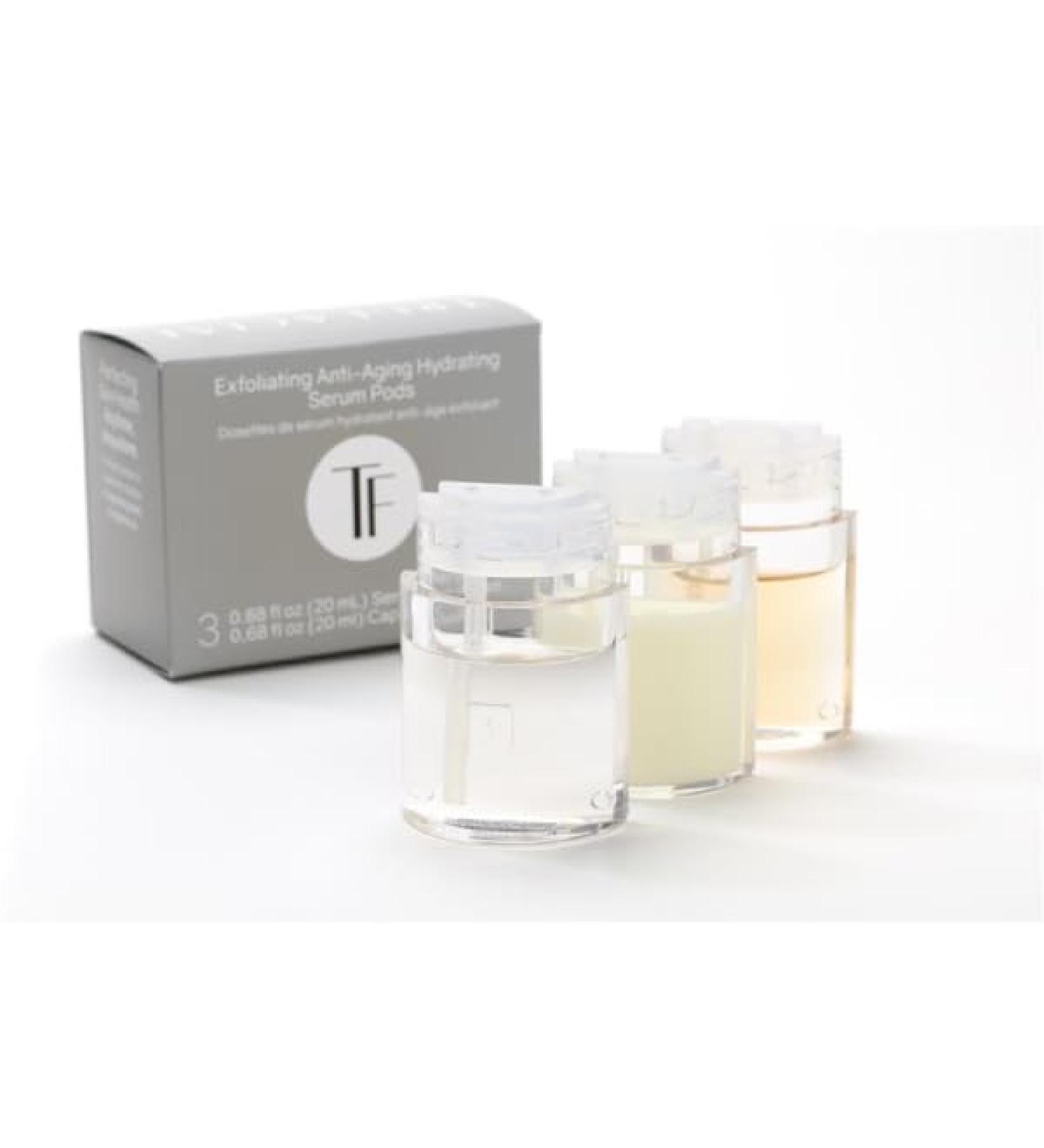 Trufacial Anti Aging Serum Kit 3-Step AHA Exfoliating Retinol + Bioactive Peptide Correcting & Hyaluronic Hydrating Set For Use with the Trufacial Device Smooth & Radiant Skin