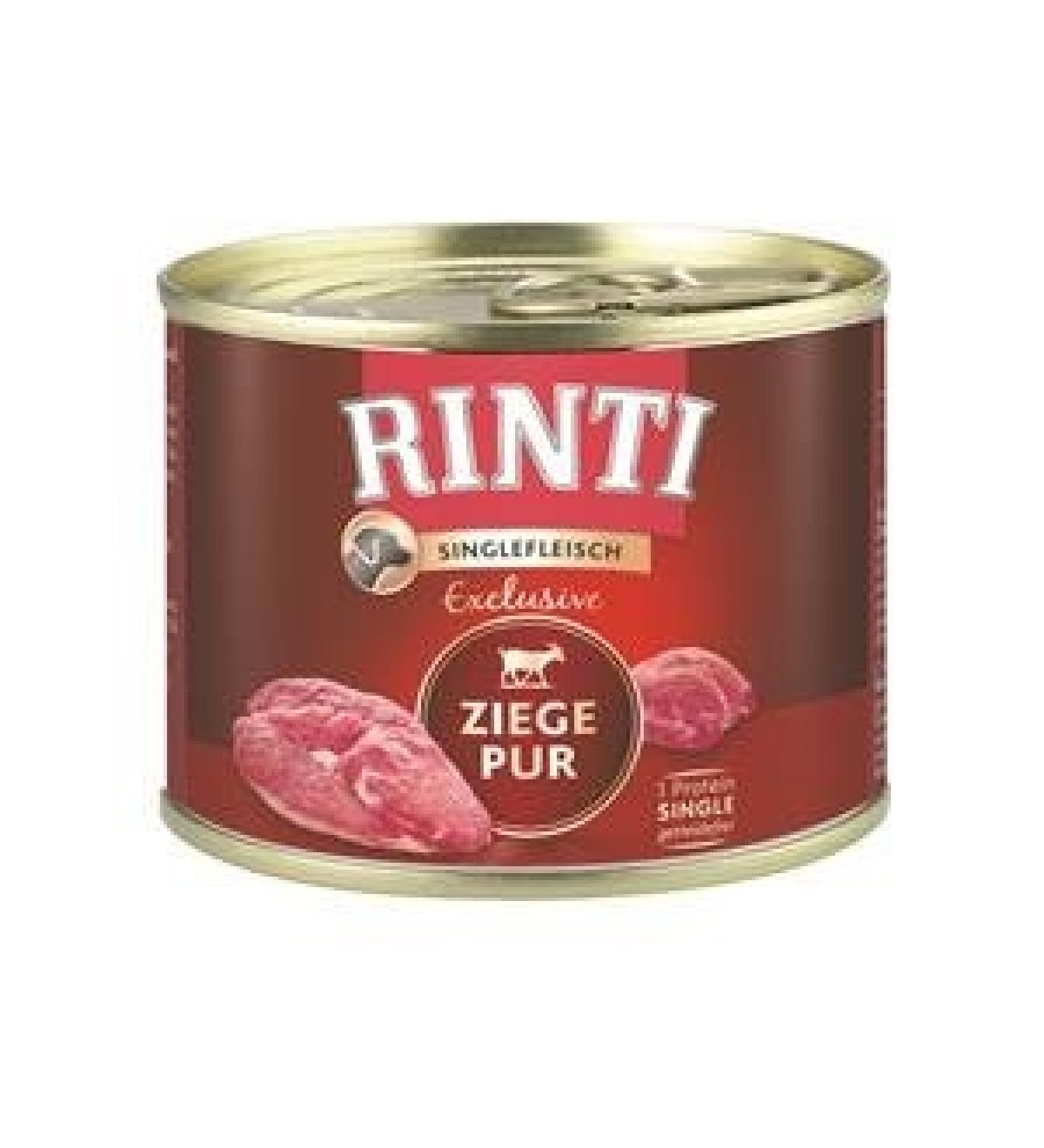 Rinti Singlefleisch Exclusive Pure Goat | 12 x 185 g wet dog food