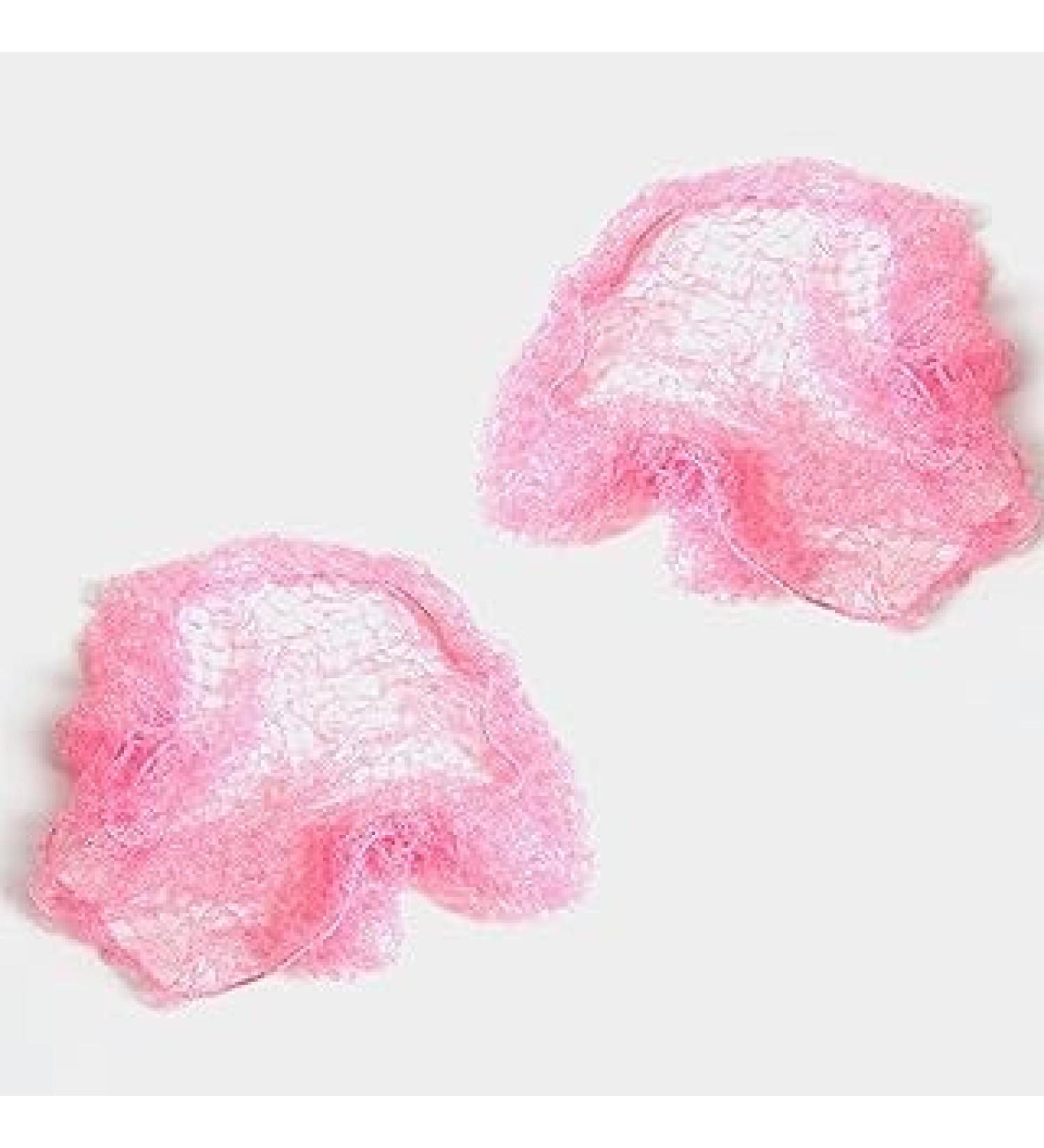 2x Pink Slumber Hair Net - Light Elasticated Mesh Styling Pink Sleep In Net - Buy Online on GoSupps.com