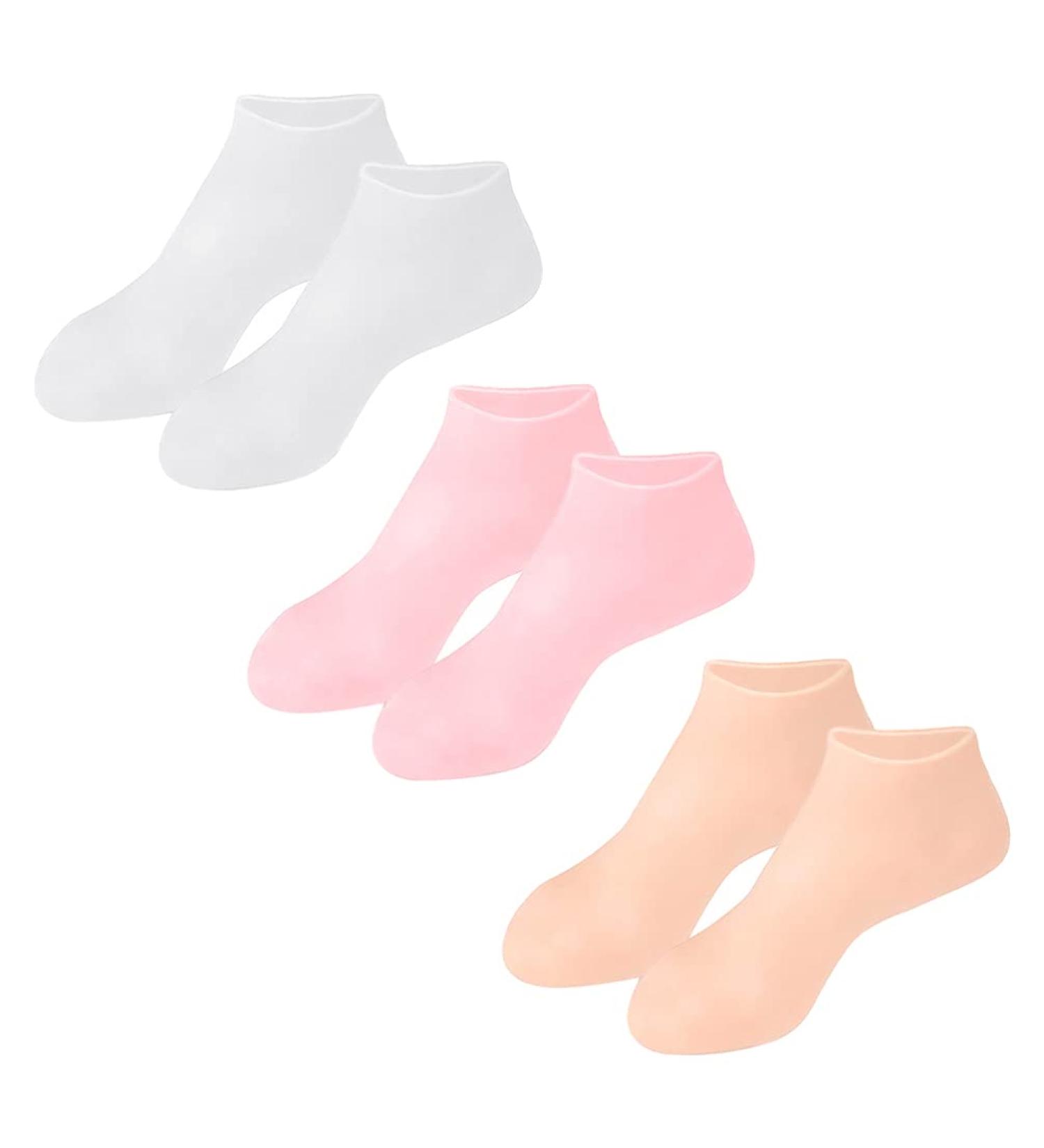 3 Pairs Gel Socks Moisturizing Socks for Women Men Stocking Heel Sleeve Women Foot Lotion Socks Anti- Moisturizing Socks for Women Care Foot Socks Sebs Heel Pad Elasticity Man 16.5x8.5cm - Buy Online on GoSupps.com