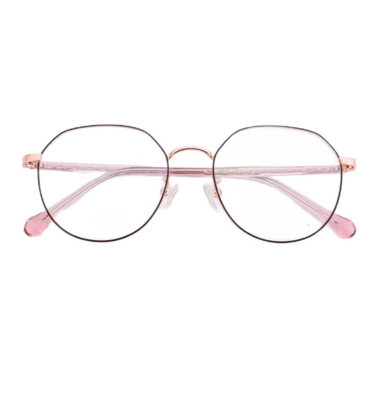 PARWANA Designer Eyewear Reading Glasses | Anti Eye Strain Computer Readers for Men & Women | Stylish Black & Rose Gold Round Flat Light Mirror +200 - Buy Online on GoSupps.com