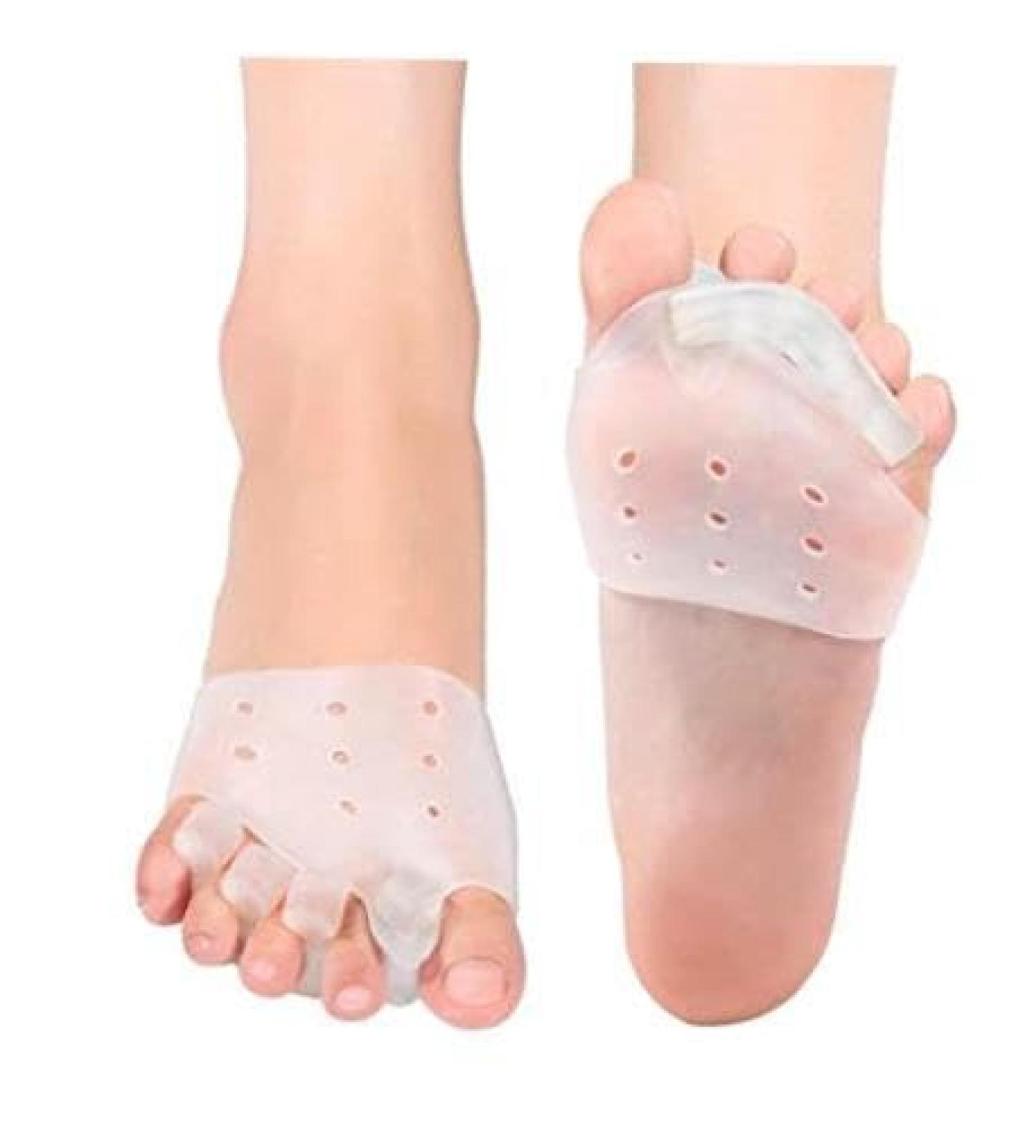 Bunion Corrector Sleeve with Forefoot Cushion Pad for Hallux Valgus Relief - Toe Alignment Foot Sleeves for Men & Women - Buy Online on GoSupps.com