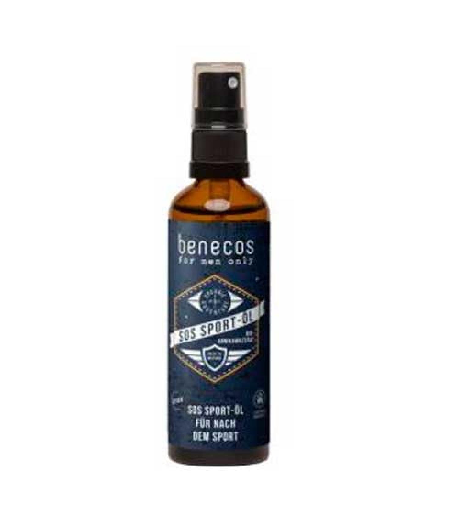 benecos for men only natural cosmetics SOS Sport Oil Arnica macerate vegan dermatologically tested 1