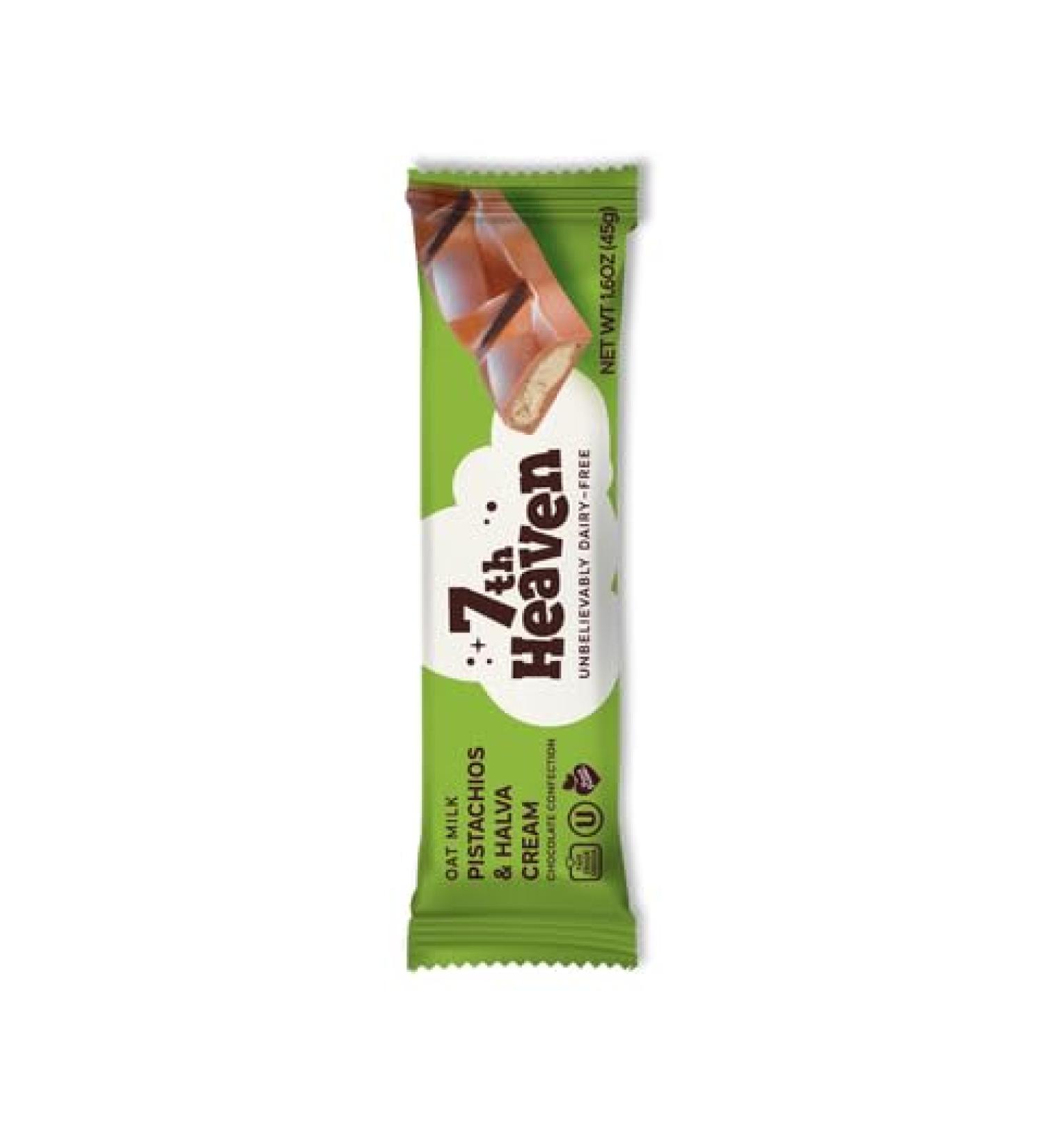 Broadway candy 7th Heaven Pistachio & Halva Oat Milk Chocolate Cream 20 x 45g