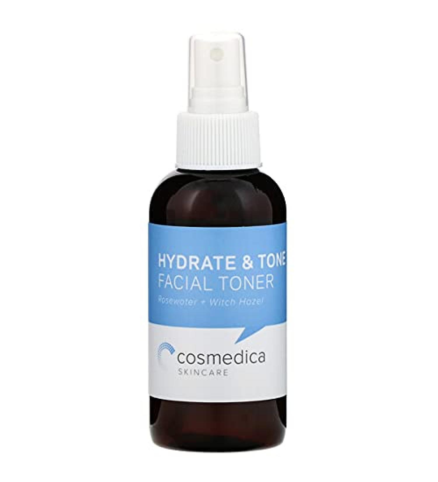 Cosmedica Skincare Hydrate & Tone Facial Toner Rosewater + Witch Hazel 4 oz (120 ml)