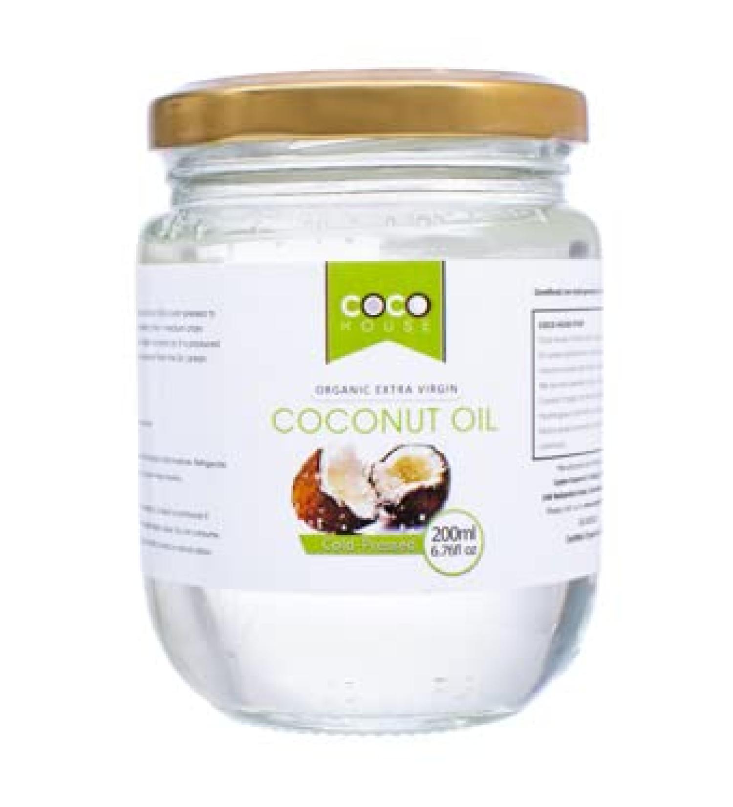 Organic Extra Virgin Coconut Oil Unrefined Gluten- Free Unrefined Cold Pressed USDA Organic (200 ml) - Buy Online on GoSupps.com