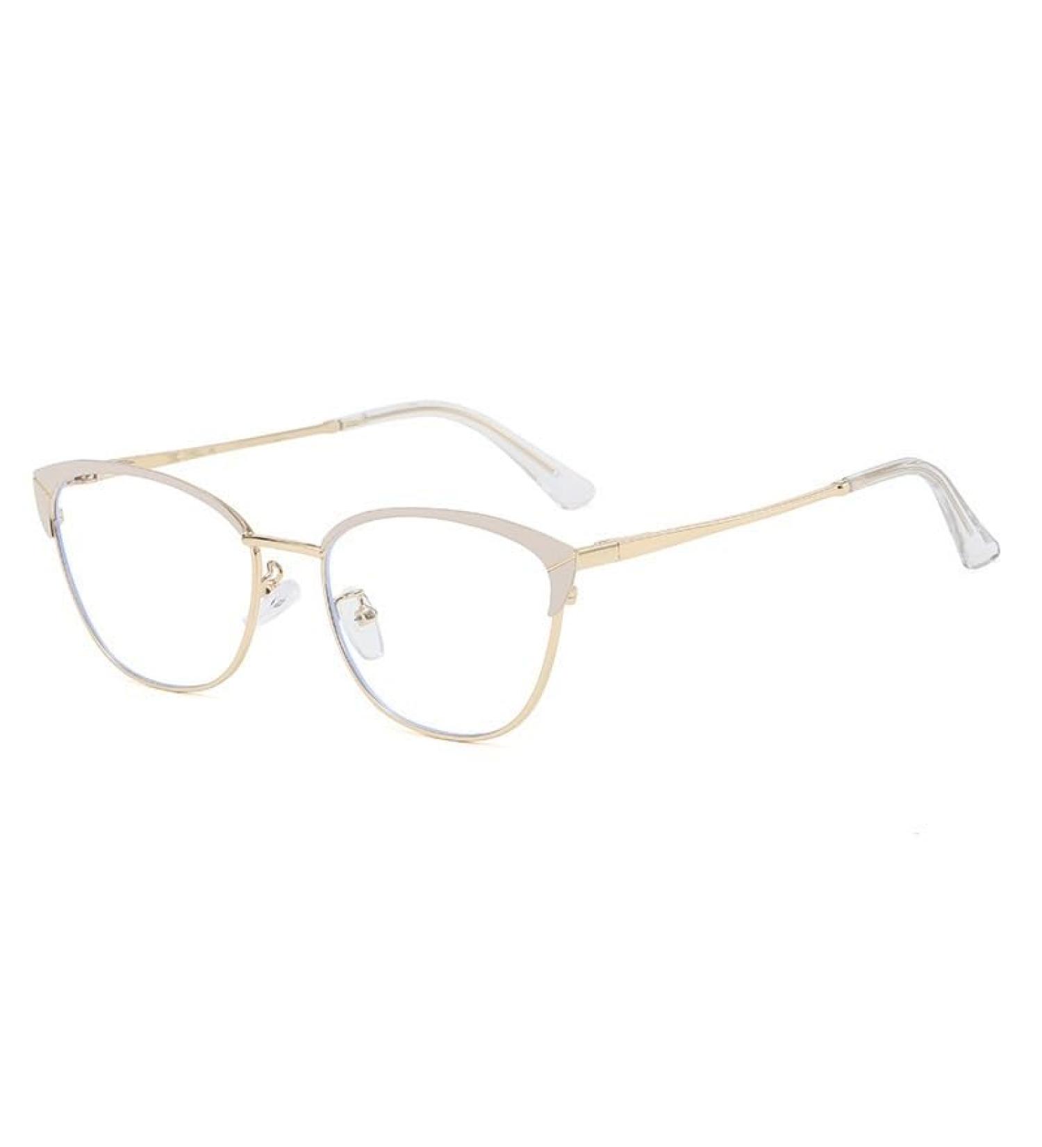 Oversized Anti Eyestrain Blue Light Blocking Cat-Eye Readers +200 Beige | International Shipping Available - Buy Online on GoSupps.com