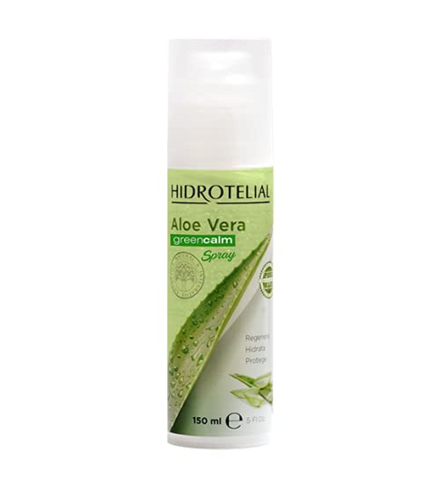 HIDROTELIAL Aloe Vera Green Calm Emergency Spray jaune verd tre