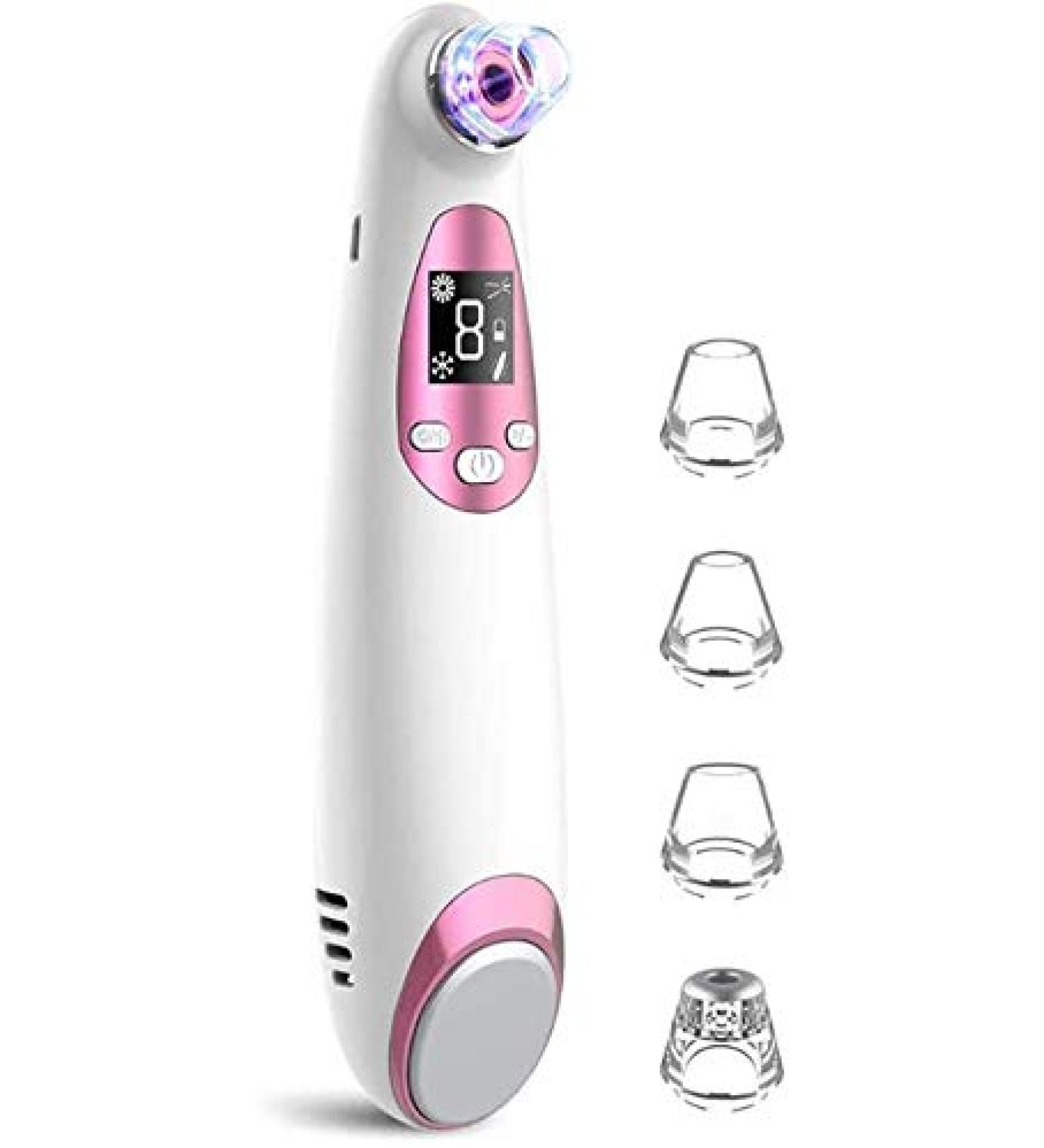 NCRD Blackhead Remover Vacuum USB Rechargeable Facial Pore Cleanser Electric Acne Extractor with 4 Probes - Buy Online on GoSupps.com