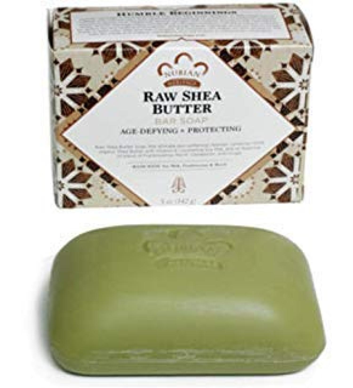 Bar Soap Raw Shea Butter 5 oz Bar (4 Pack) by Nubian Heritage