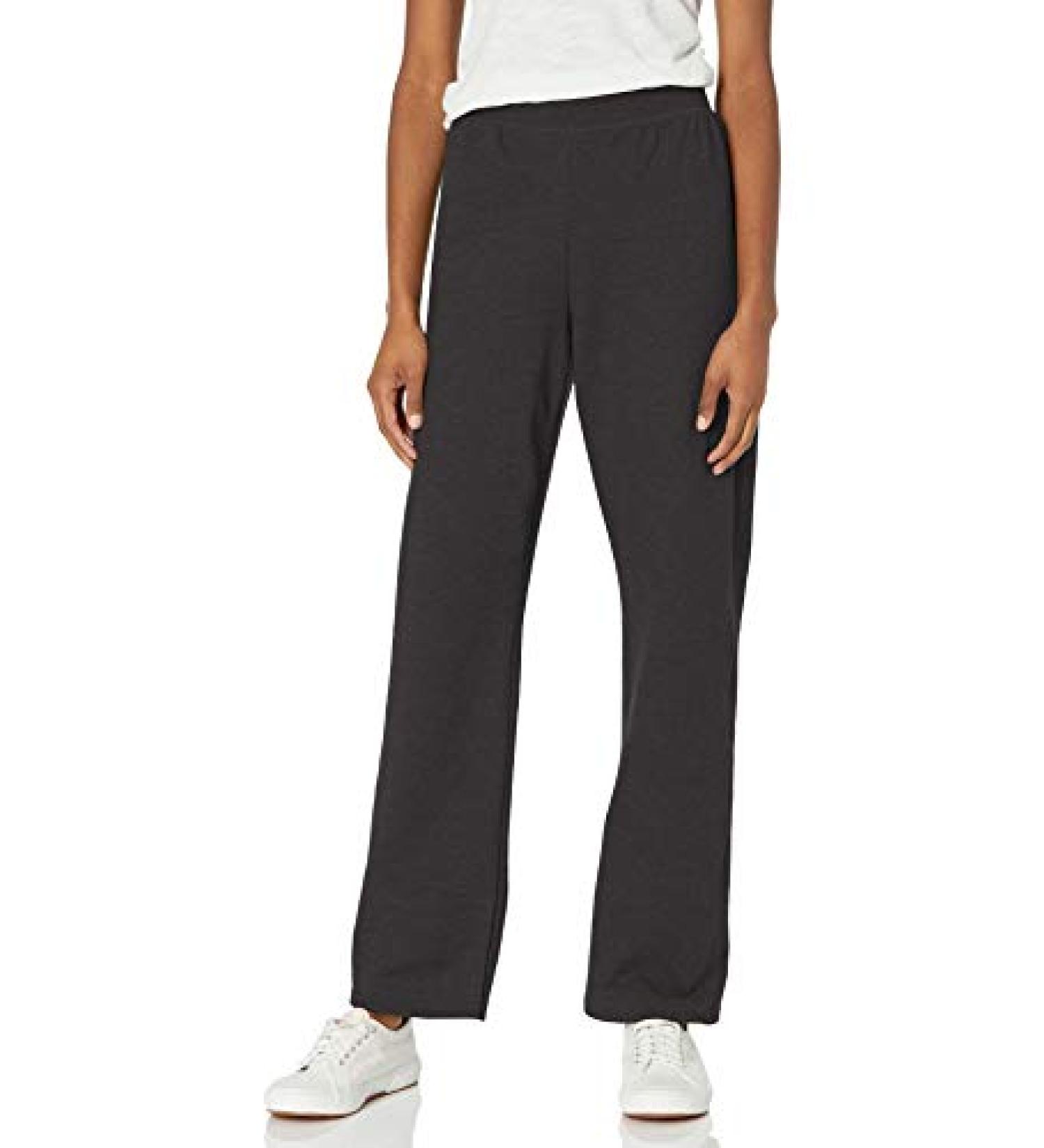 Hanes Women's EcoSmart Petite Fleece Sweatpants, 28.5'' - Ebony - Buy Online on GoSupps.com