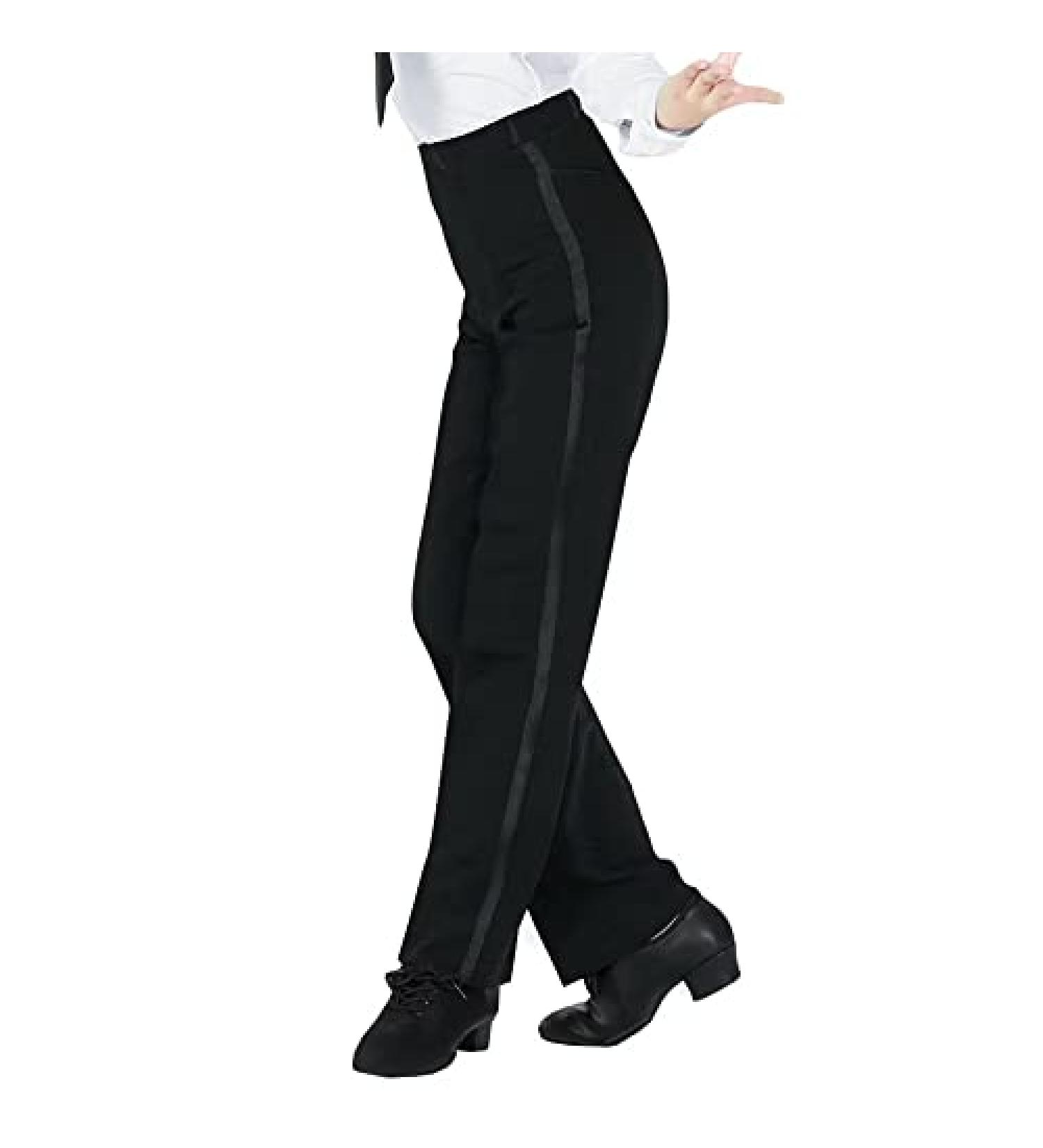Libaobaoyo Boys Black Dance Pants - Elastic Waist Professional Latin Ballroom Jazz Costume for Kids (Size 24) - Buy Online on GoSupps.com