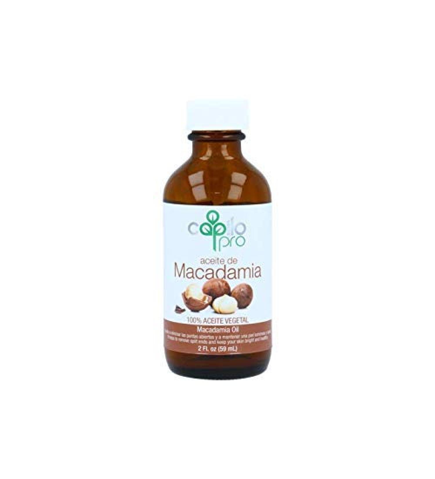 Capilo Pro Macadamia Oil  Hair and Skin Care (2 oz Bottle)  Paraben Free  Salt Free  Sodium Sulfate Free  Silicone Free  Mineral Oil Free  Fragrance Free  Natural Ingredients