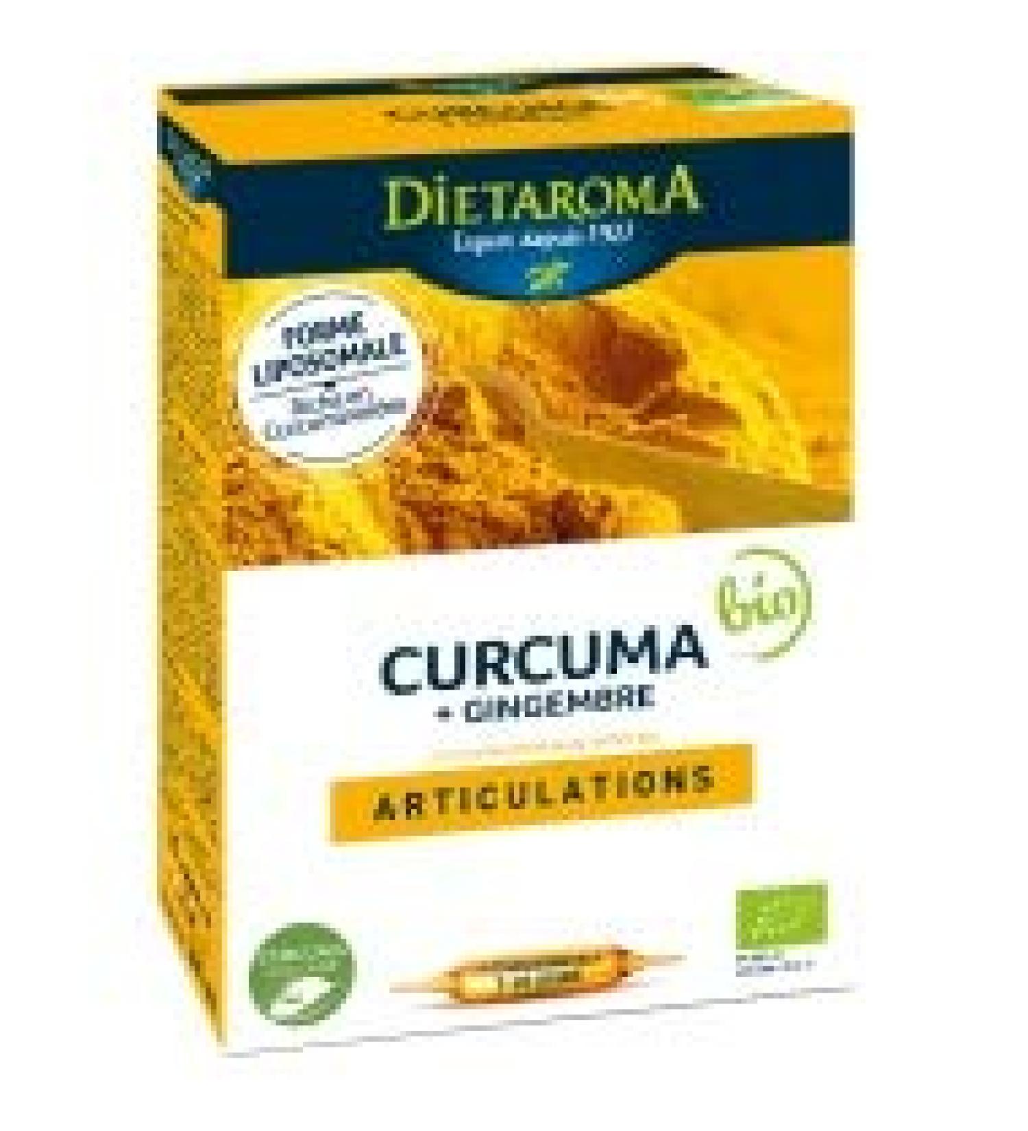 Organic Turmeric Ginger - 20 ampoules Dietaroma.