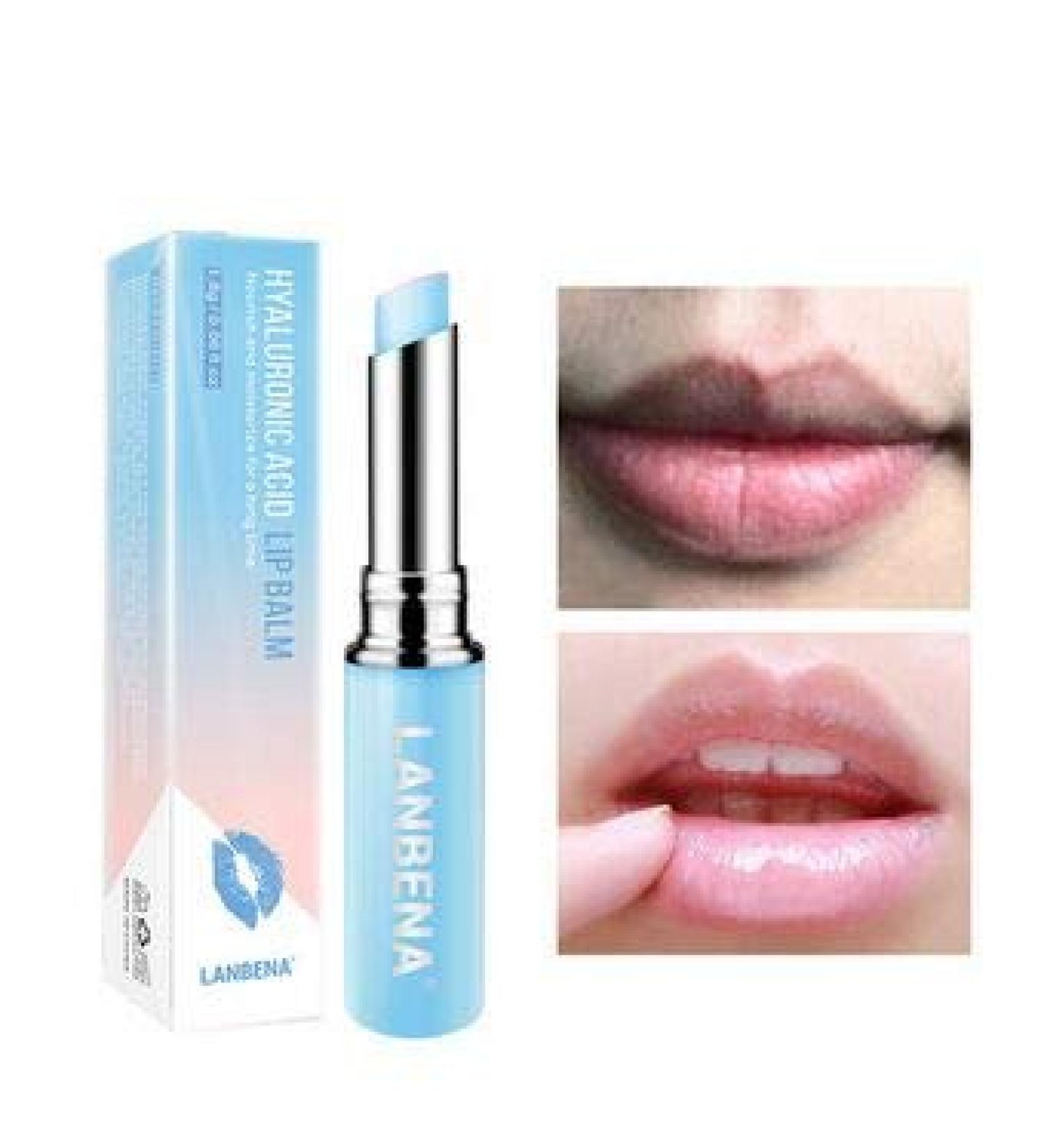 Chameleon Lip Balm Rose Hyaluronic Acid Moisturizing Nourishing Lip Plumper Lip Lines Natural Extract Makeup Lipstick (Hyaluronic Acid) - Buy Online on GoSupps.com