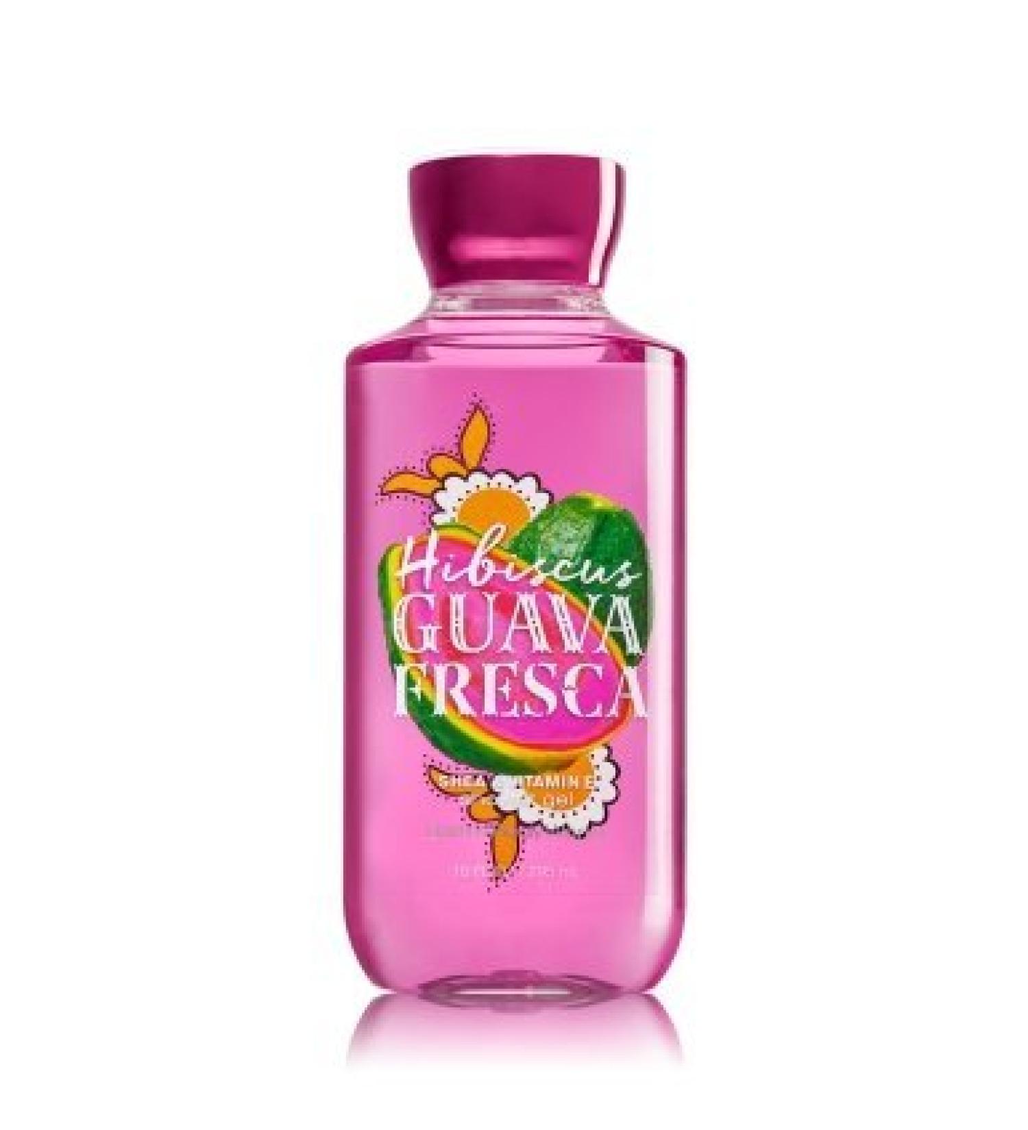 Bath & Body Works Shea & Vitamin E Shower Gel Hibiscus Guava Fresca 10 Ounce