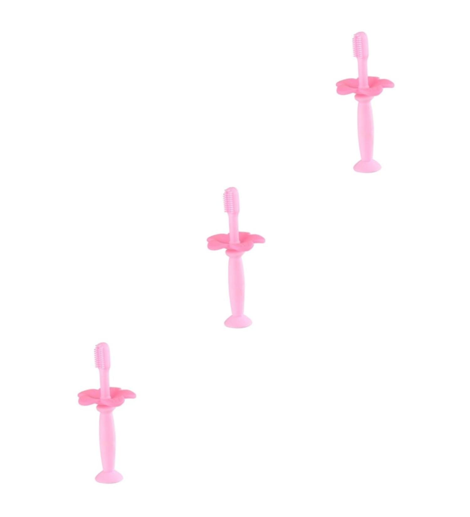 Buy Minkissy 3-Piece Baby Toothbrush Set - Silicone Toddler Mouthwear Training Brushes for Children - International Shipping Available - Buy Online on GoSupps.com