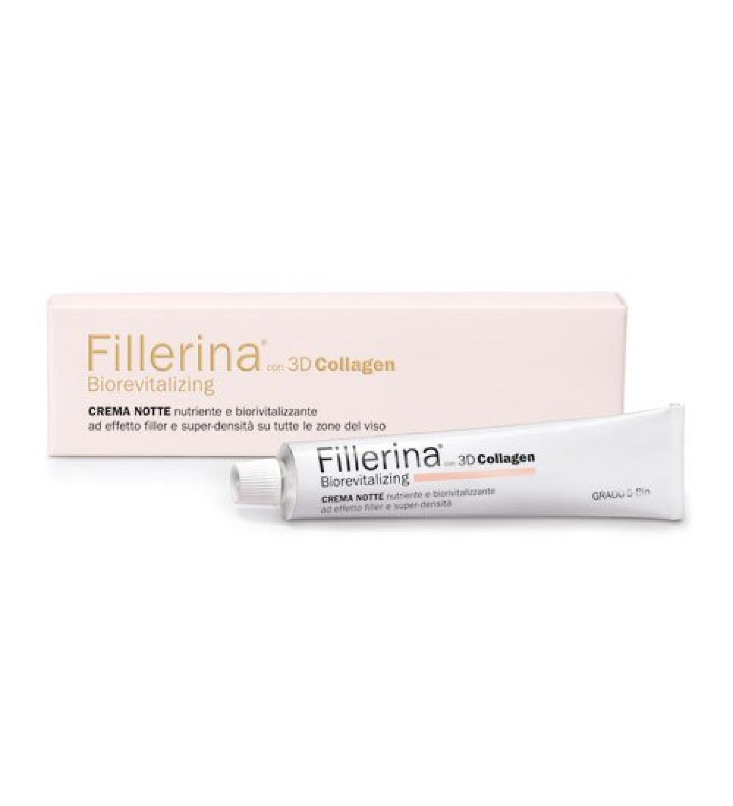 Fillerina LABO FILLERINA BIOREVITALIZING 3D COLLAGEN NIGHT CREAM Grade 5 BIO Visage 50 ml