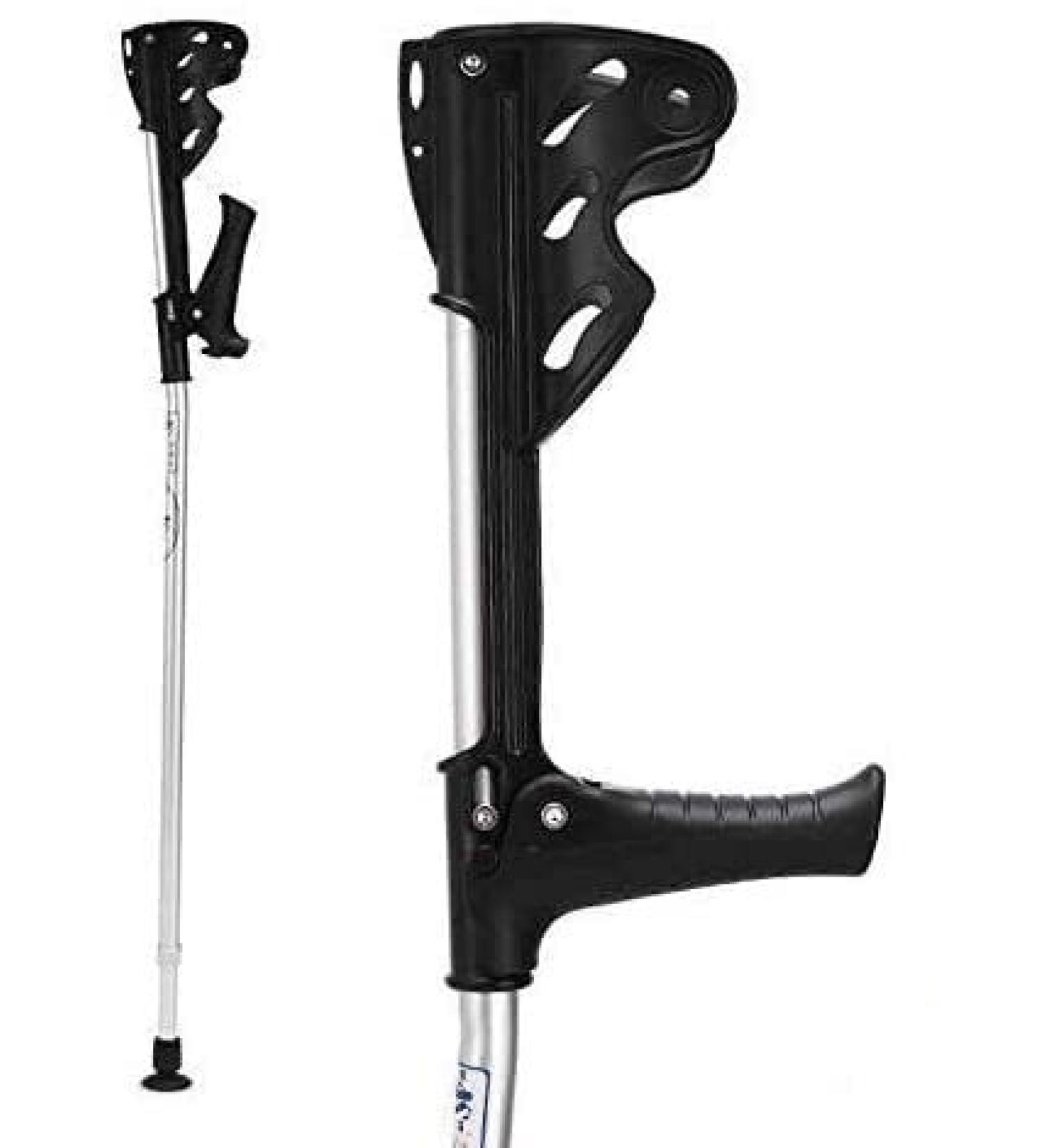 Forearm Crutches Adjustable Forearm Crutches with Adjustable Support Comfortable Wrist Grip Durable for Standard and Tall Adults Black Lightweight Arm Crutch Journey - Buy Online on GoSupps.com