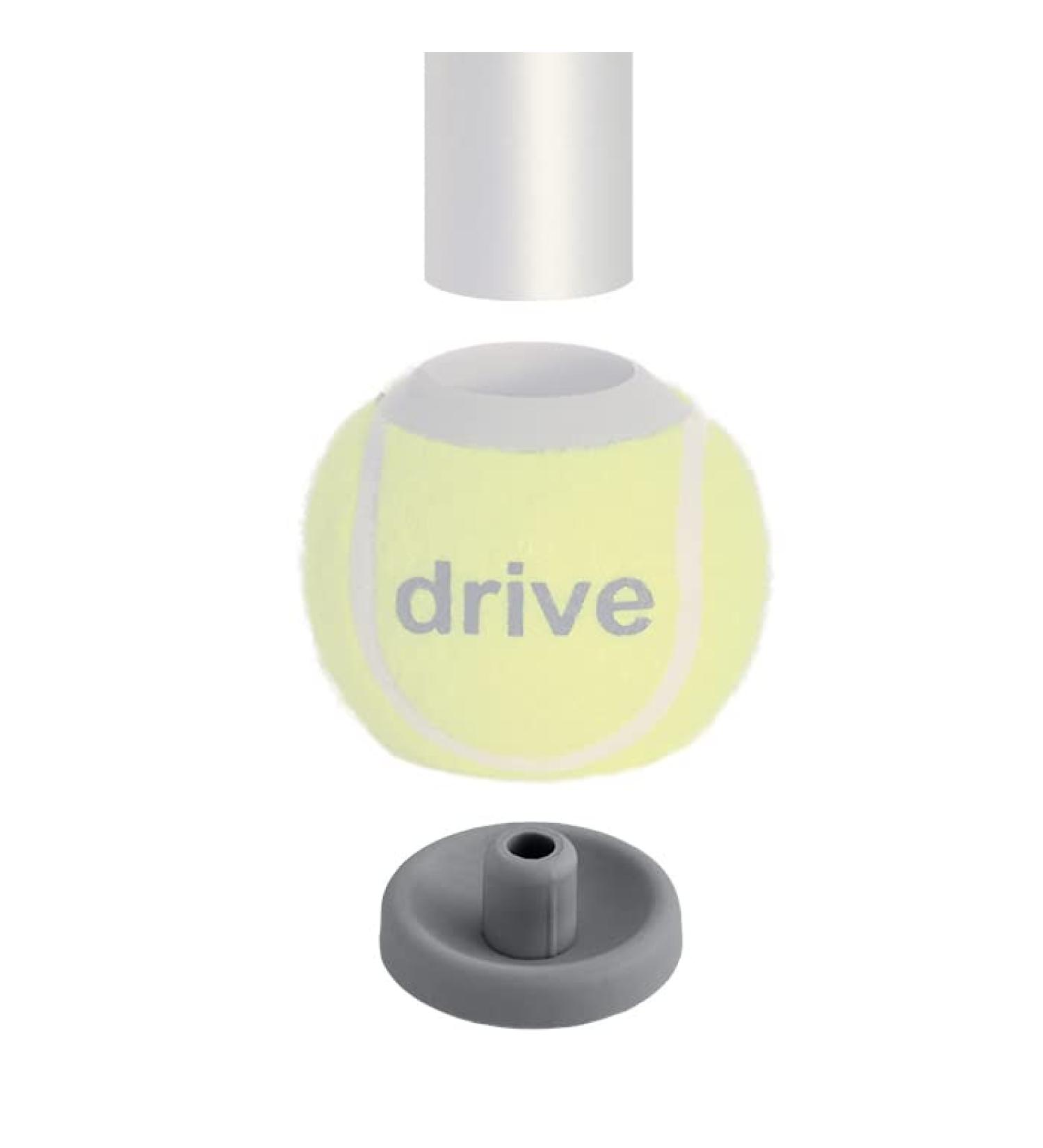 Heavy Duty Replacement Pads for Drive Tennis Ball Glides - Gray - 2 Pairs