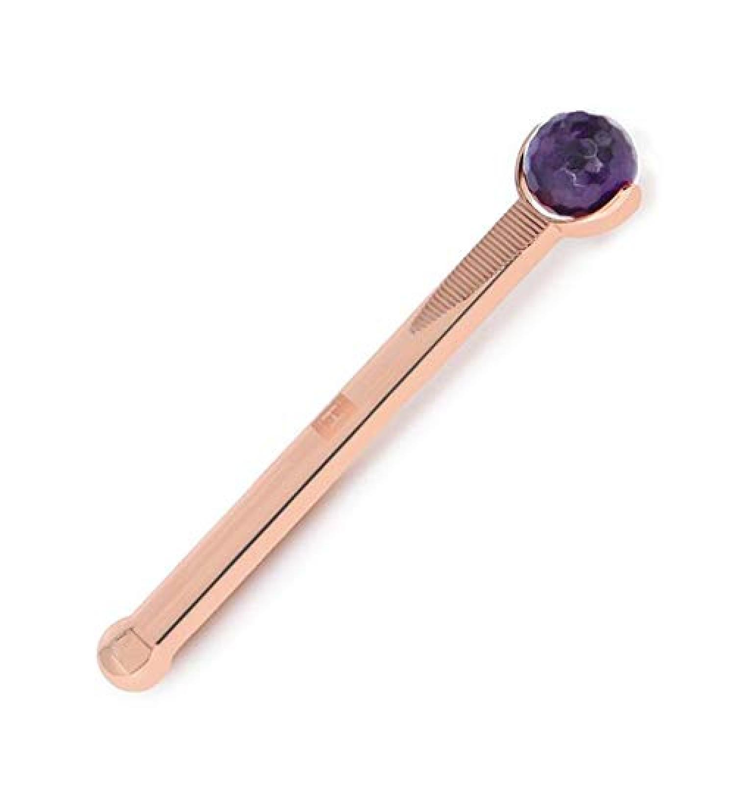Haute Custom Beauty Amethyst & Ros gold Facial Massage Device | Anti-Aging Beauty Tool for Face & Neck | Boost Blood Flow & Skin Elasticity - Buy Online on GoSupps.com
