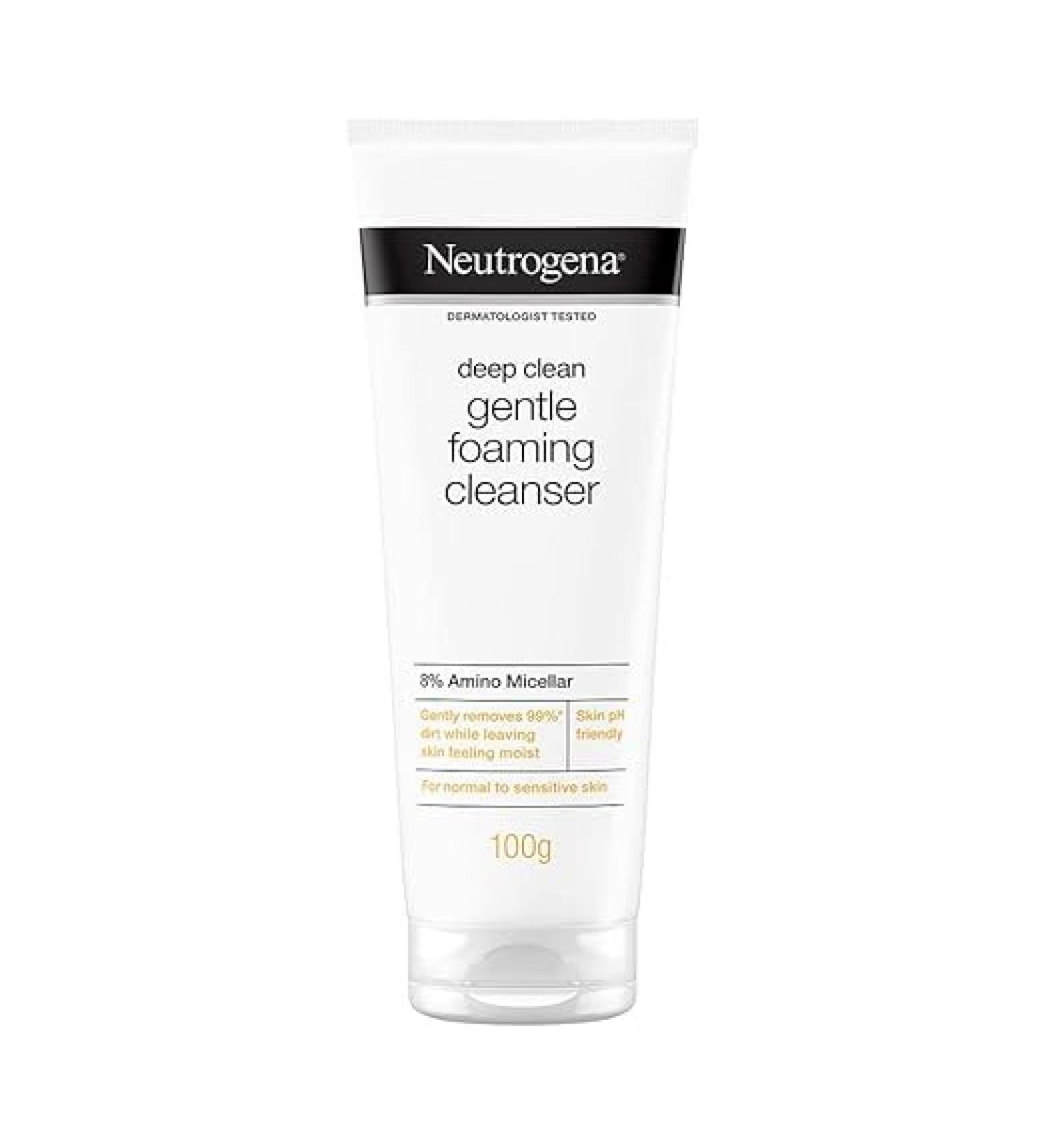 Deep Clean Foaming Cleanser | Advanced Face Wash for Men & Women | Normal to Oily Skin | Gentle 8% Amino Micellar Formula | Removes 99% Dirt | Daily Use | 100g - Buy Online on GoSupps.com