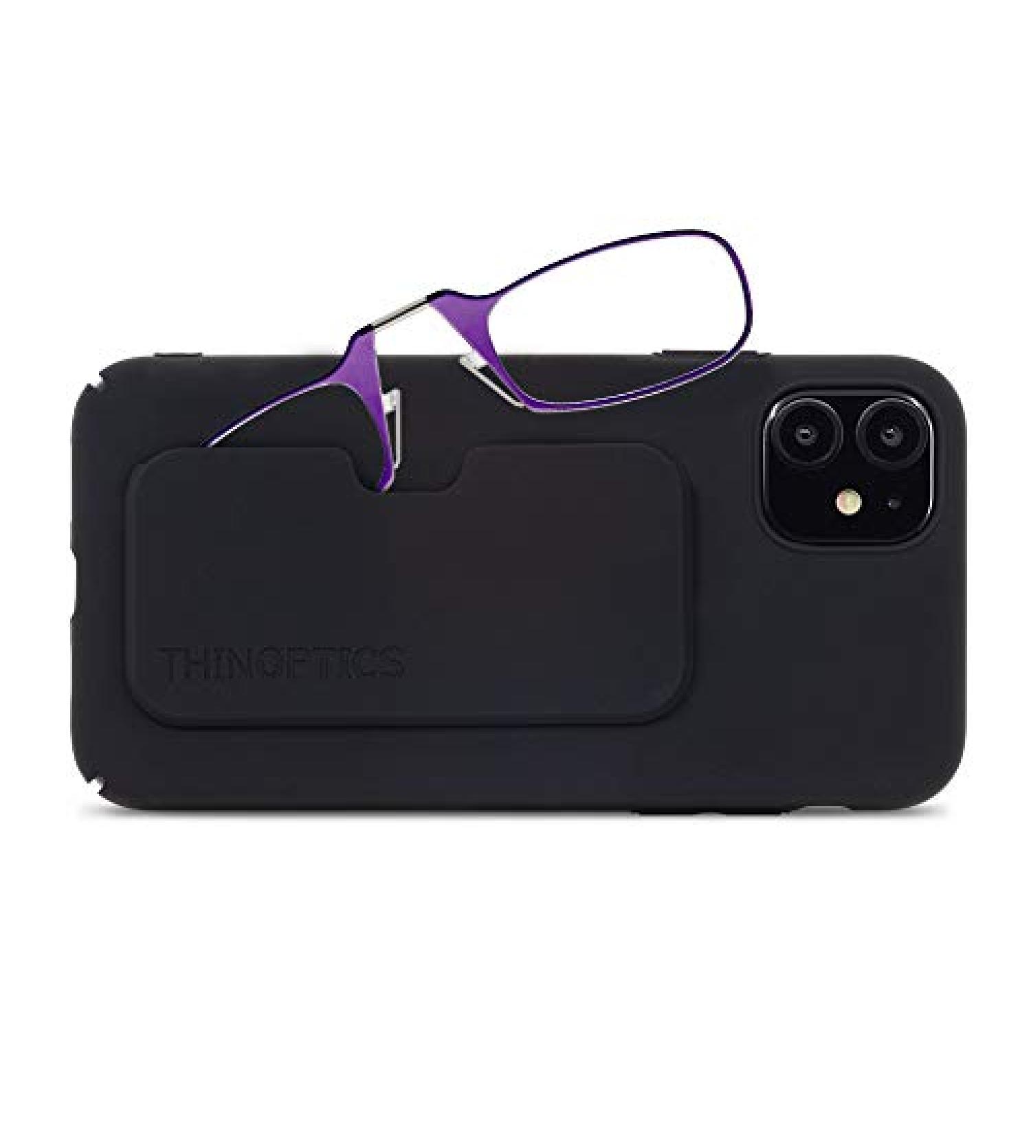 Thinoptics Reading glasses with universal compactui - compact foldable reading glasses with flex -fit technology - 1.00 1.50 2.00 2.50 dioptries - visual aid optics glasses reading aid for women men's purple 1.5 x