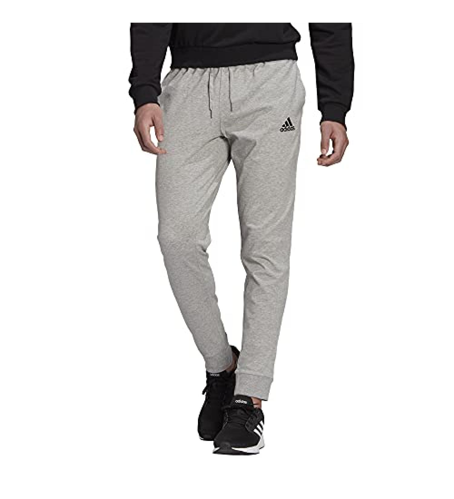 adidas Men's Essentials Tapered Cuff Pants - Medium Grey Heather, Large - Buy Online on GoSupps.com