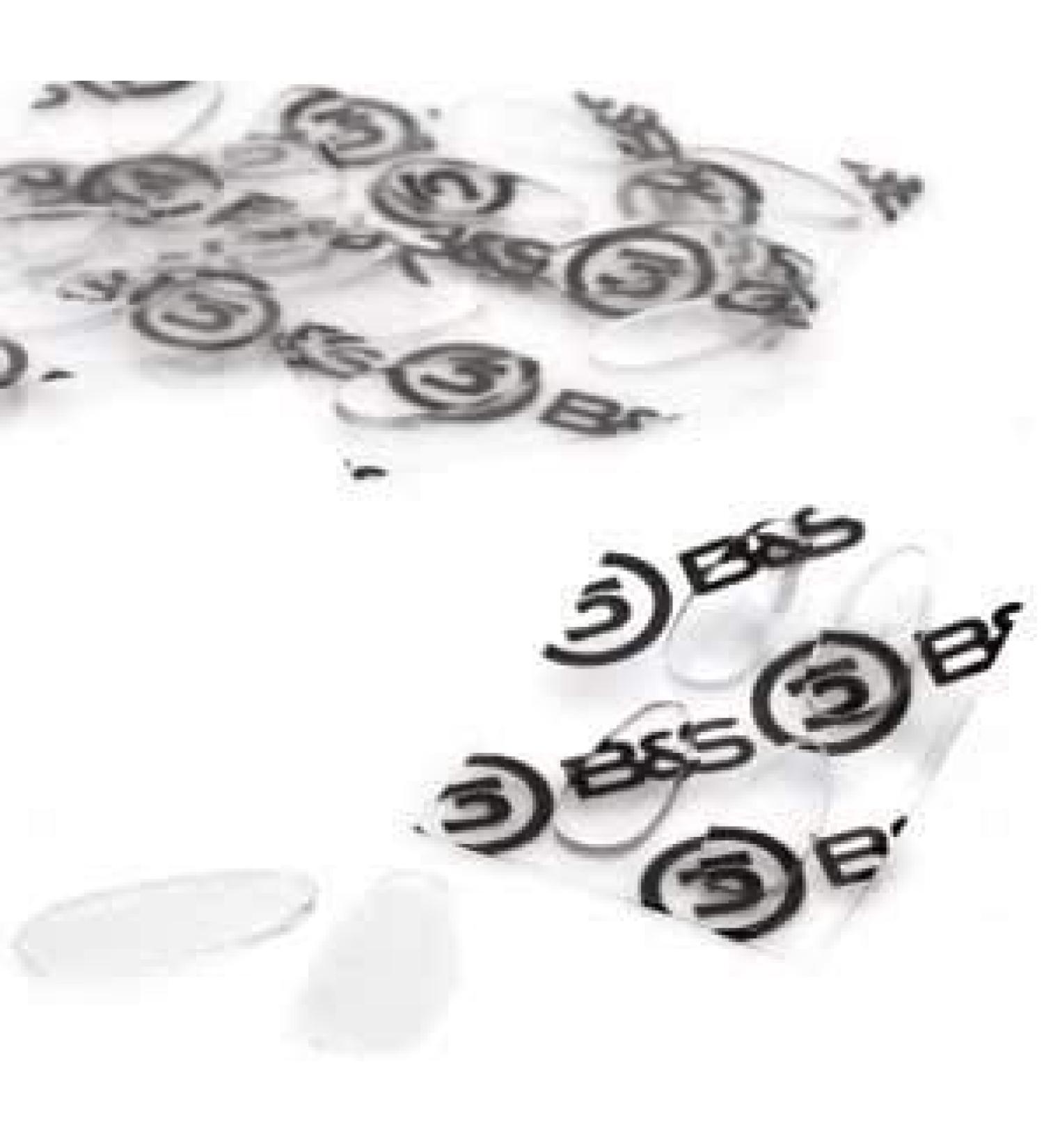 2 pairs (4 pieces) of silicone adhesive nose pads - 4 sizes - height 0.7mm (15mm (2x4))